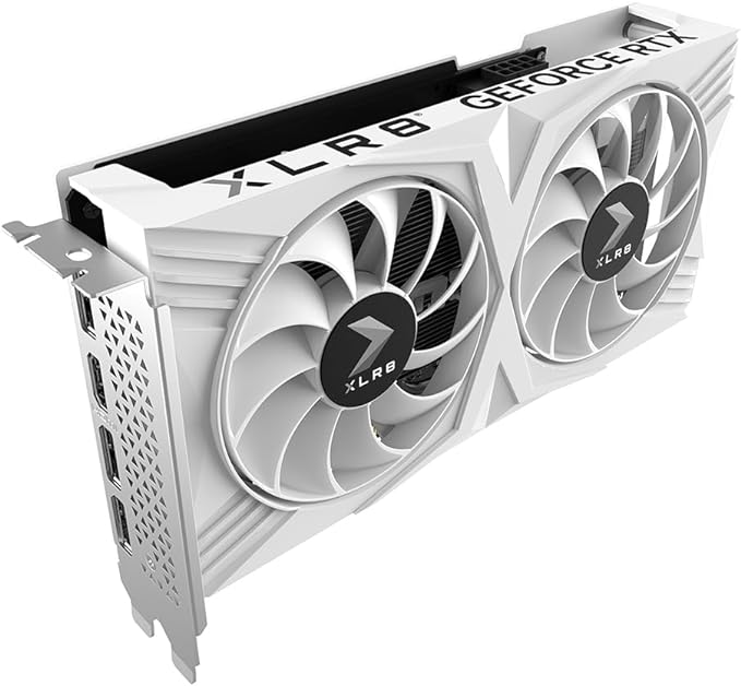 PNY Tarjeta Grafica GeForce RTX™ 4060 8GB XLR8 Gaming Verto Dual Fan OC White Edition DLSS 3