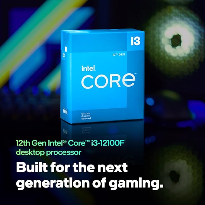 Intel® Core™ i3-12100F, procesador para equipos de sobremesa, 12 MB de caché, hasta 4,30 GH