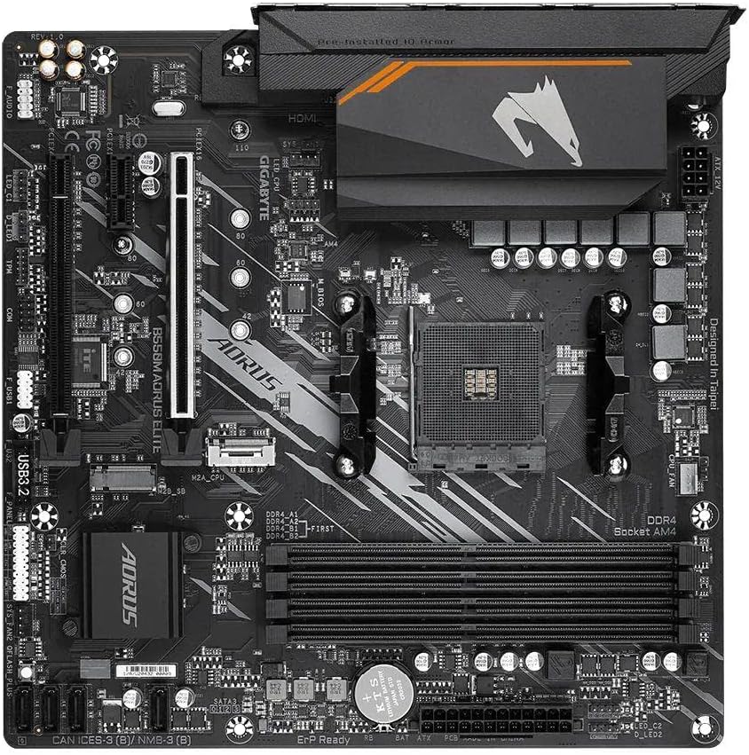 GIGABYTE B550M AORUS ELITE mATX Motherboard for AMD AM4 CPUs