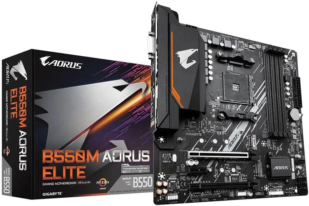 GIGABYTE B550M AORUS ELITE mATX Motherboard for AMD AM4 CPUs