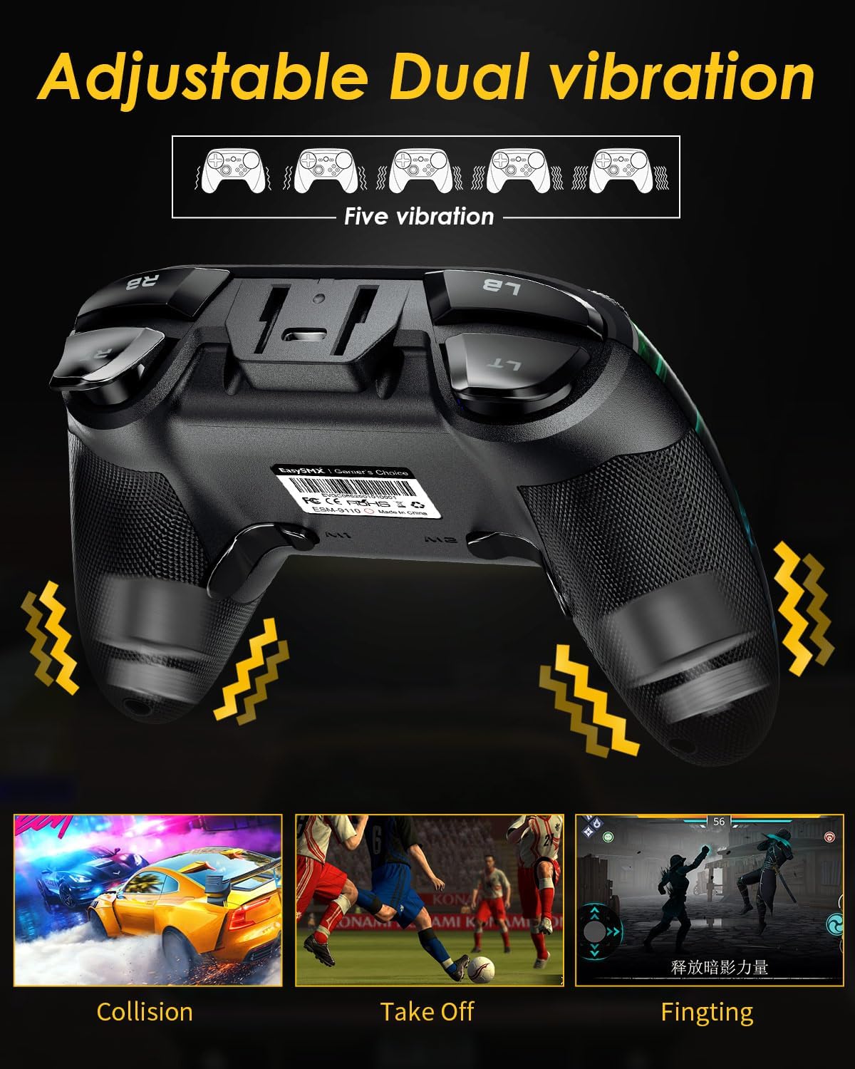EasySMX Mandos PC PS3 2.4G Mandos para PC