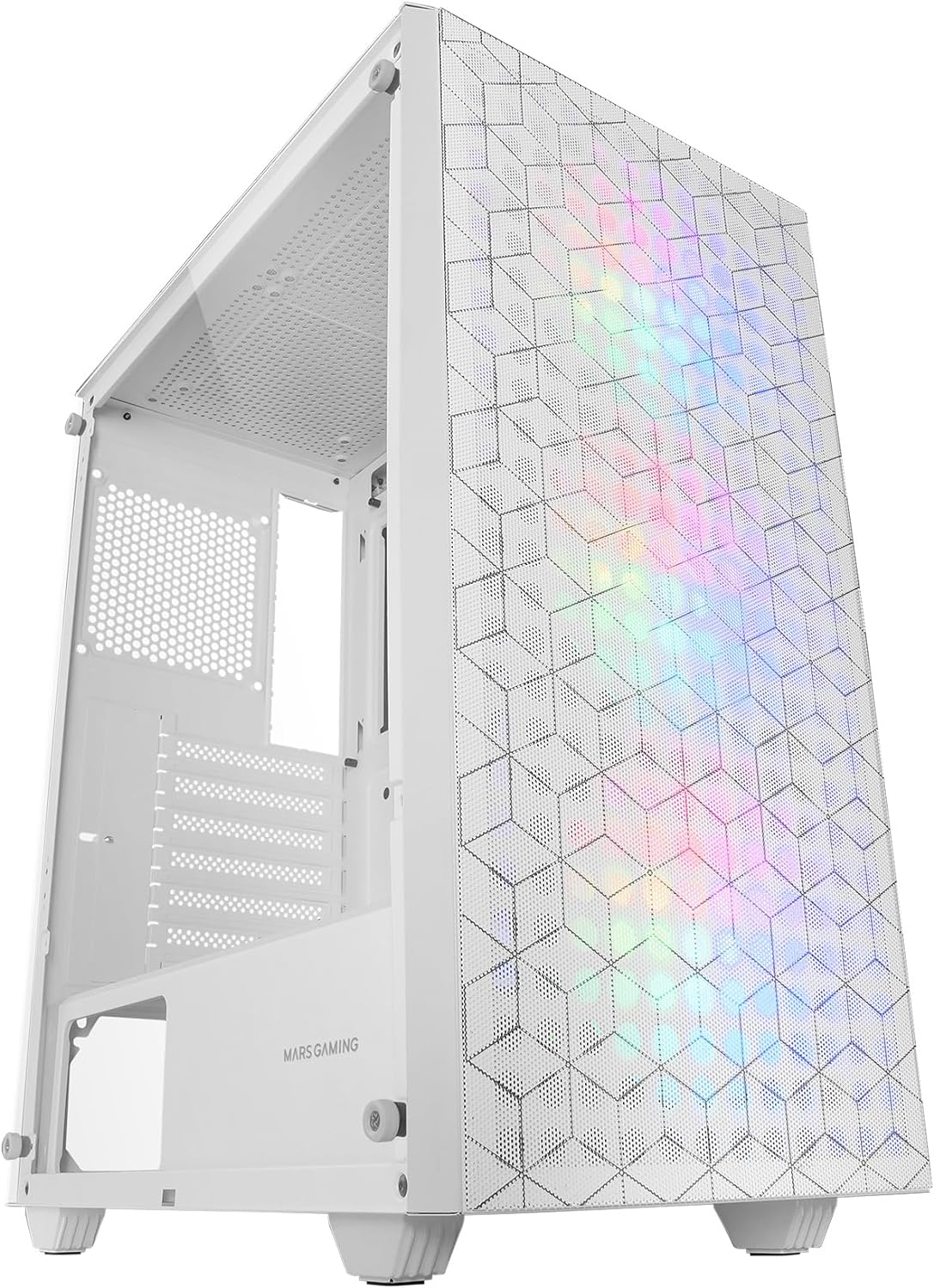  Mars Gaming MC-mag, Caja Gaming ATX, Ventana Lateral Completa Cristal Templado, Doble Rejilla Magnética Antipolvo Frontal
