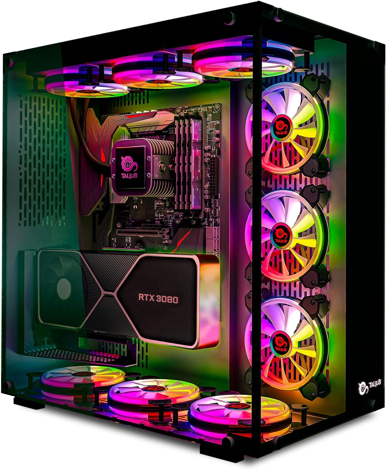  TALIUS Caja Gaming Cronos. Caja de Ordenador con Cristal Templado.
