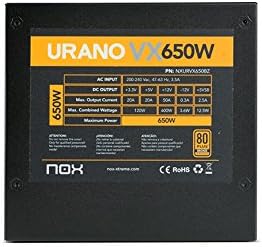 Nox Urano VX 650W -NXURVX650BZ- Fuente de alimentación 650W