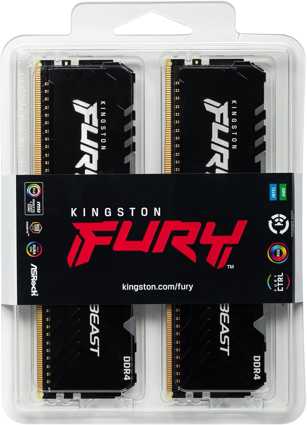 Kingston FURY Beast RGB 16GB (2x8GB) 3200MT/s DDR4