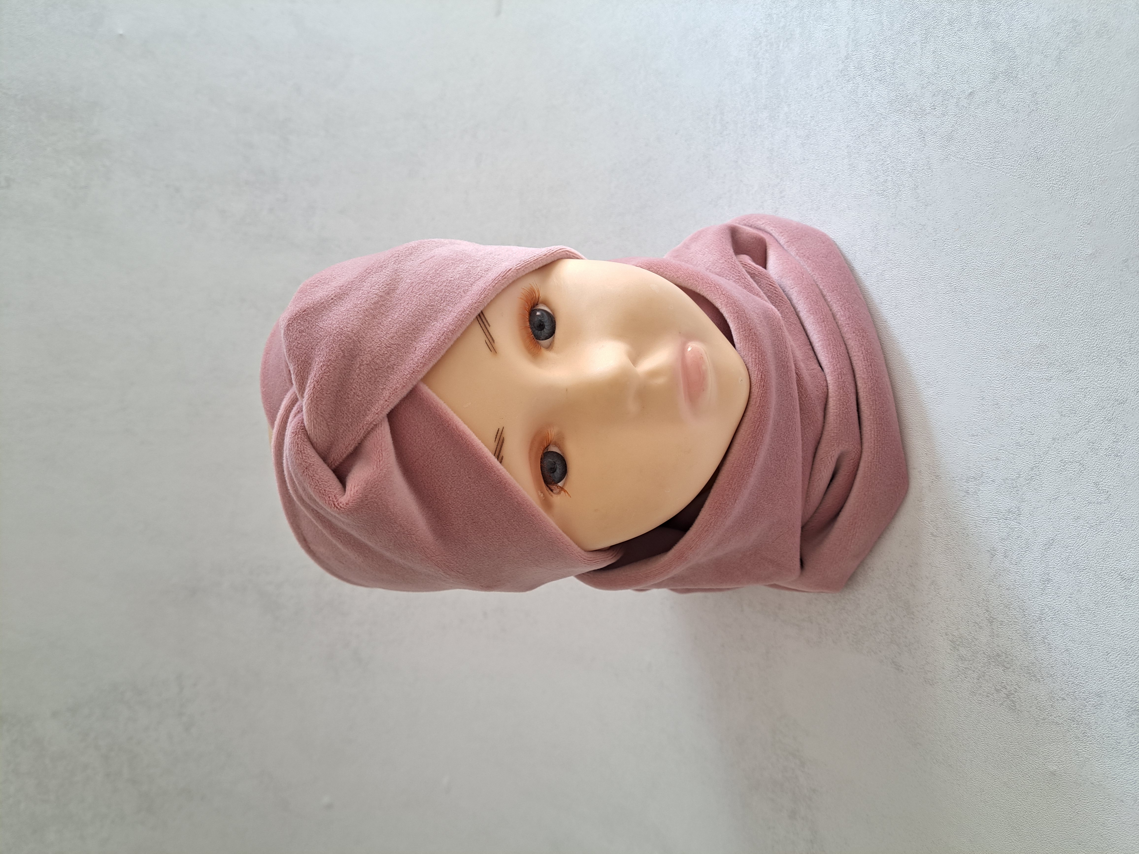 Veliūrinė galvajuostė. Rožinė