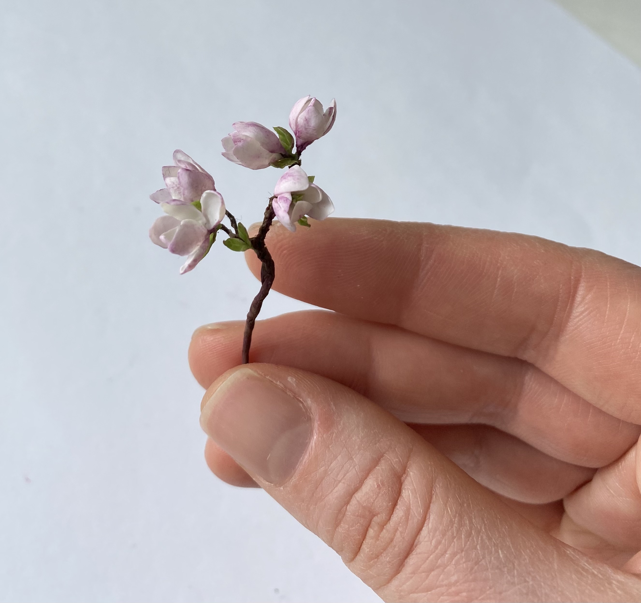 Dollhouse magnolia branch, Scale 1/12 - TO ORDER