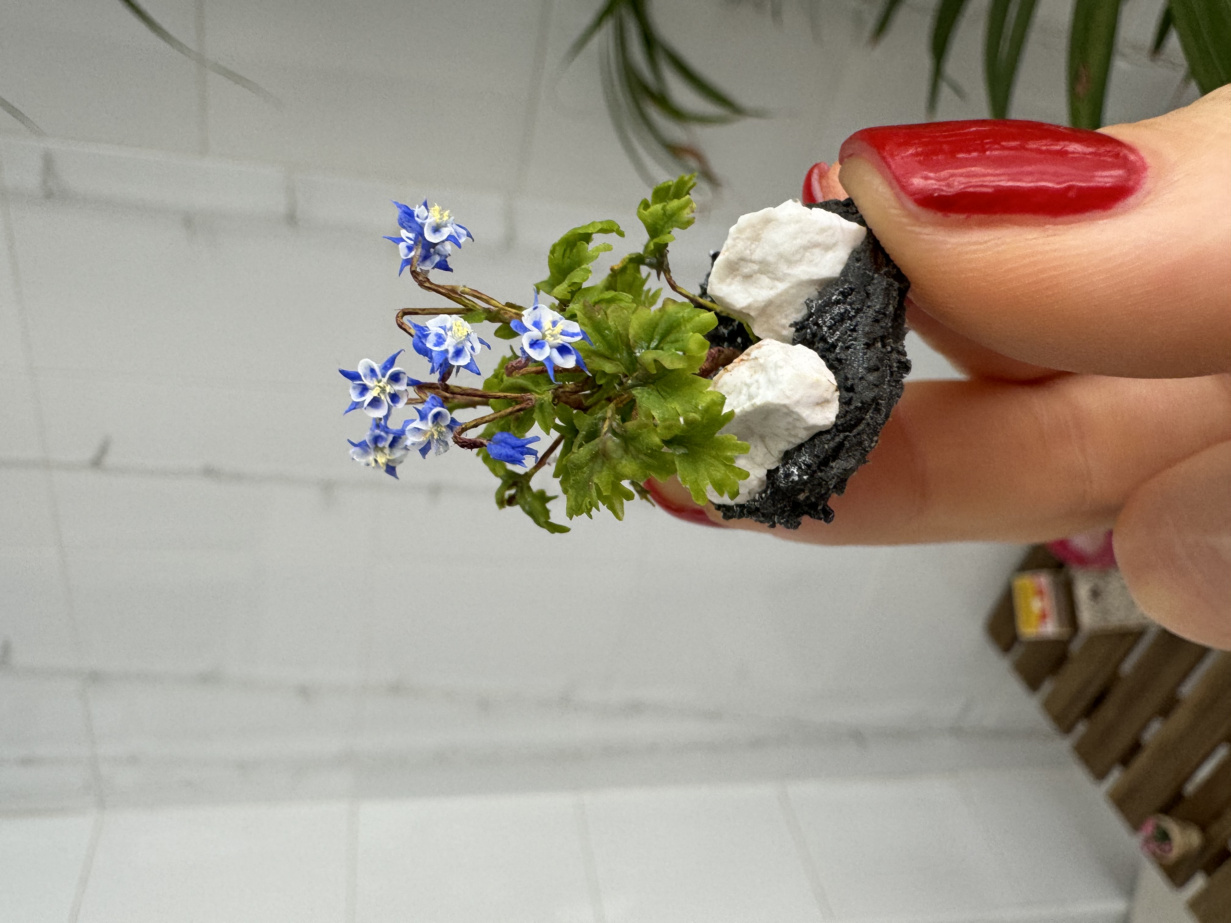 Dollhouse Columbines for garden, Scale 1/12 - TO ORDER