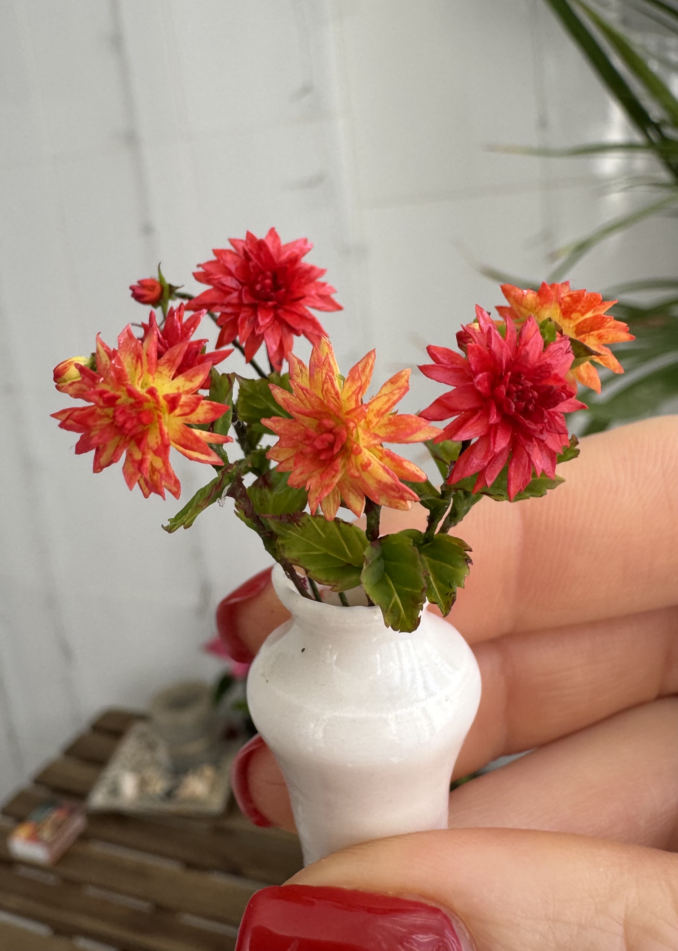 Dollhouse Dahlia, Scale 1/12, Made to order