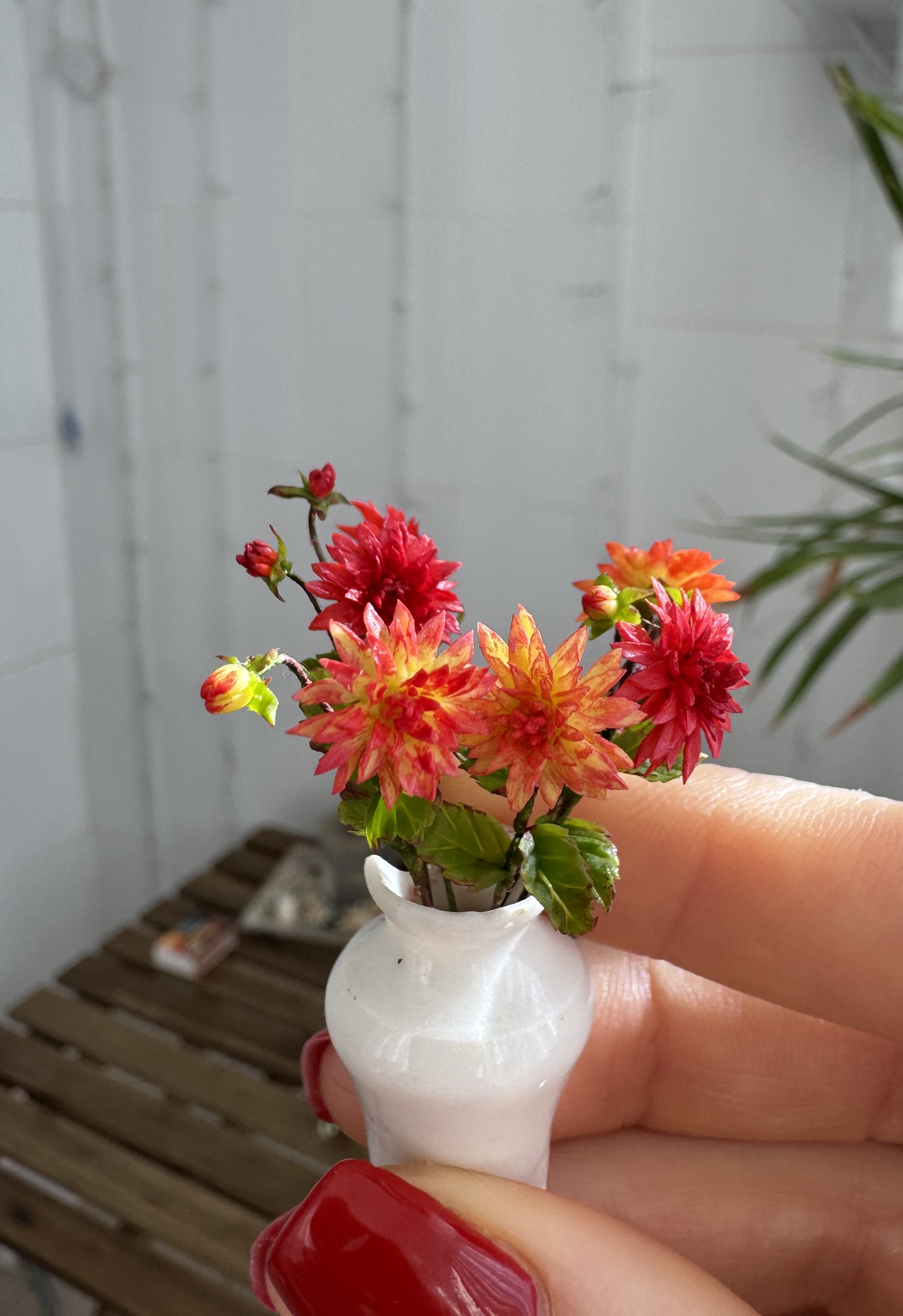 Dollhouse Dahlia, Scale 1/12, Made to order