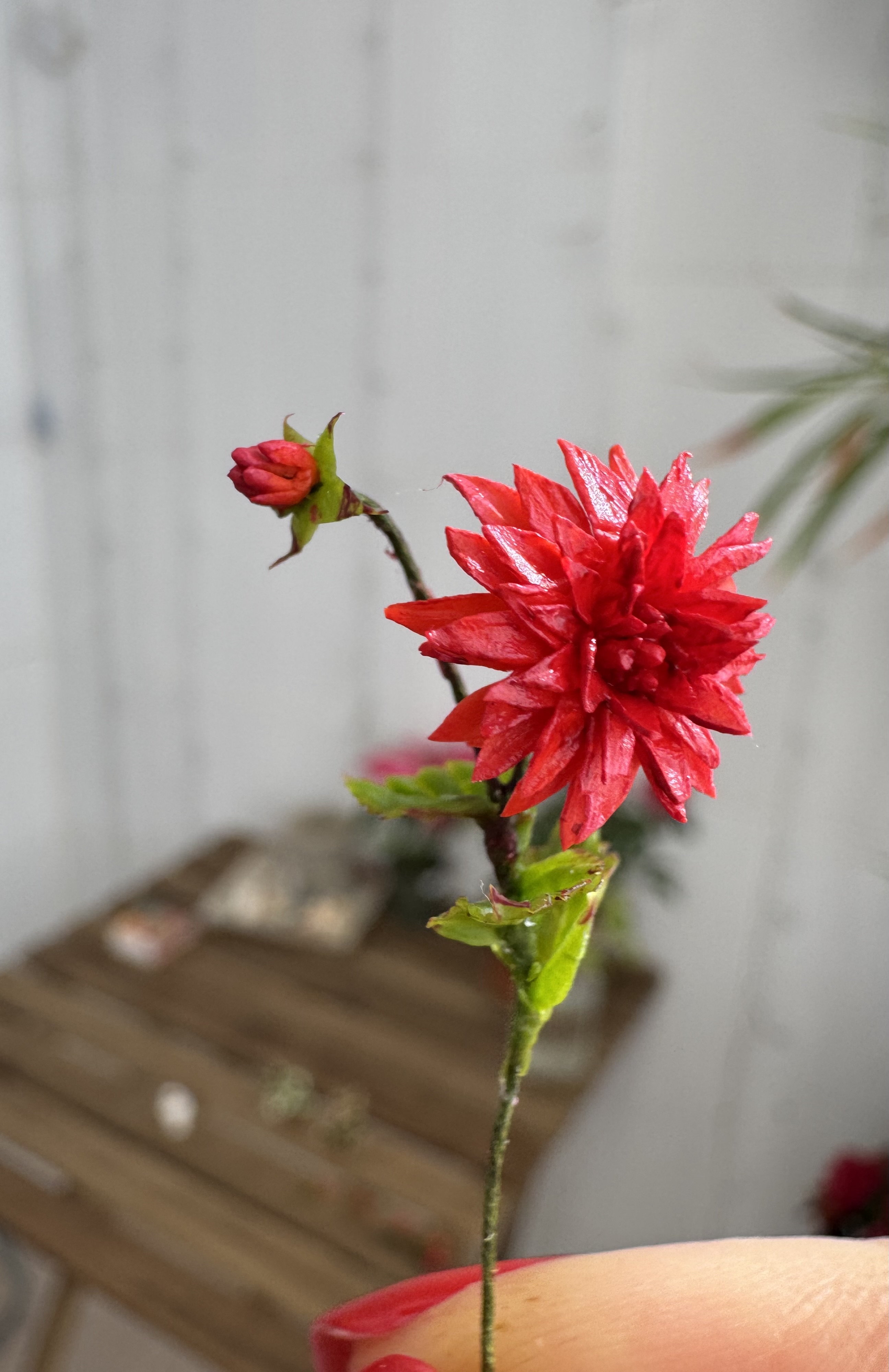 Dollhouse Dahlia, Scale 1/12, Made to order