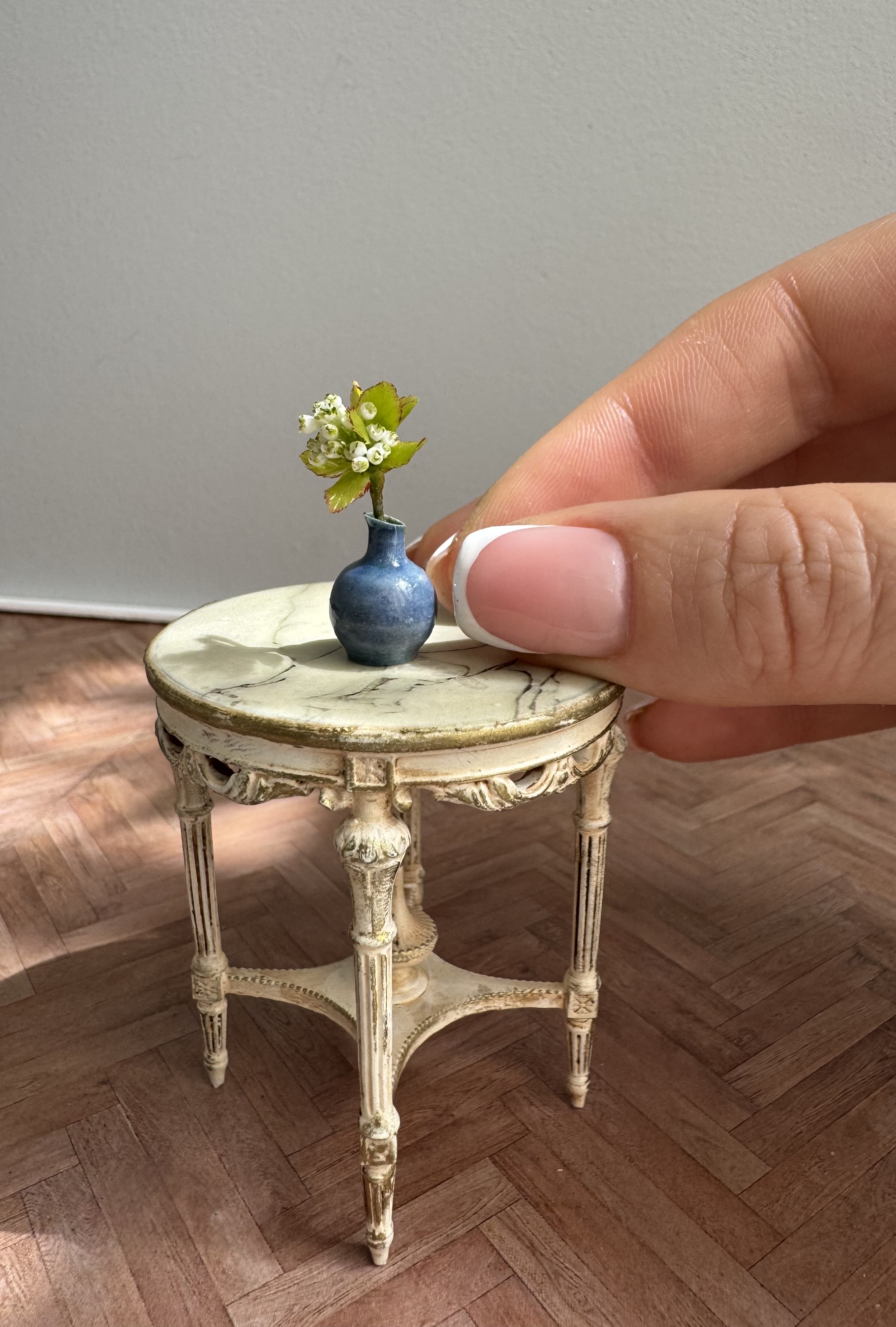 Round Marble Top Side Table