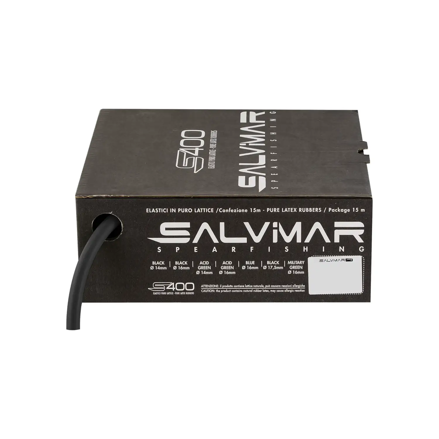 SALVIMAR RUBBER S400 NERO BLACK 18MM BOX 15mt