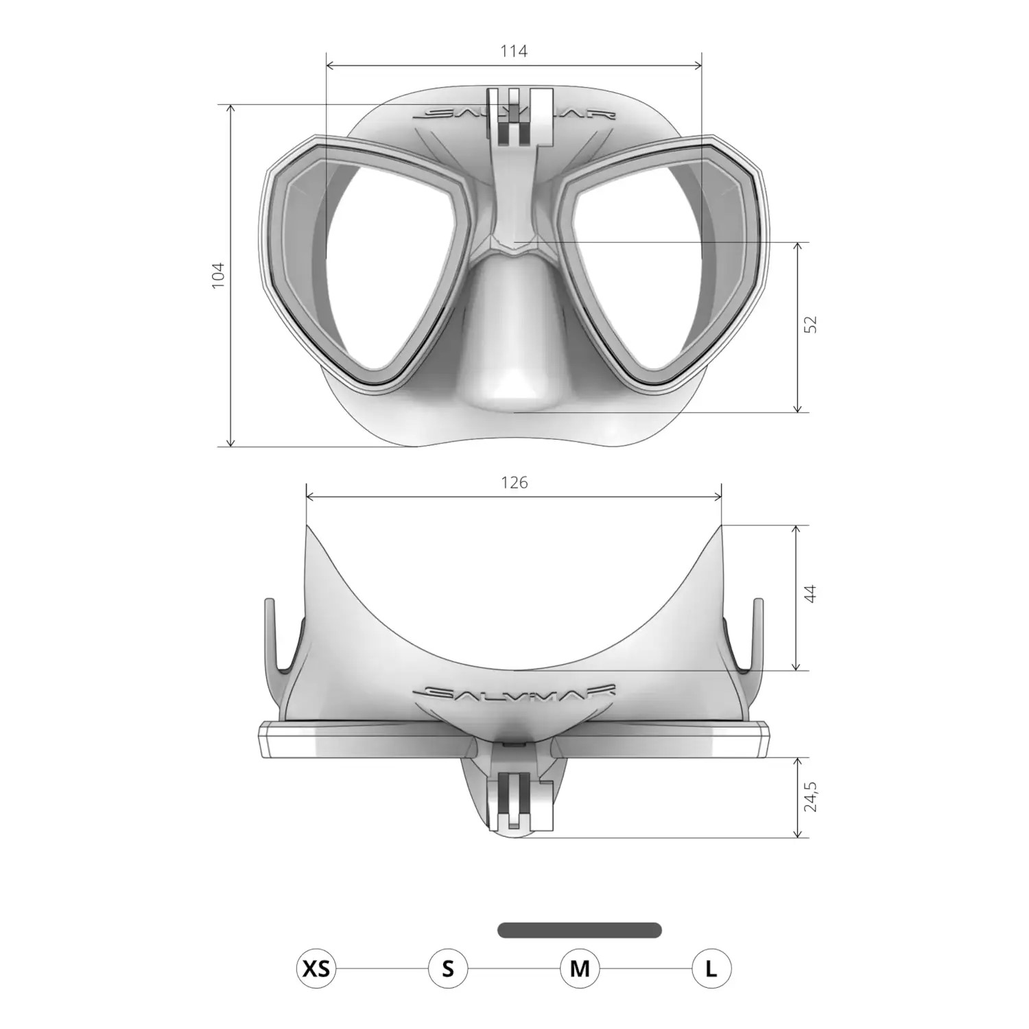 SALVIMAR MASK TRINITY ANTI FOG 