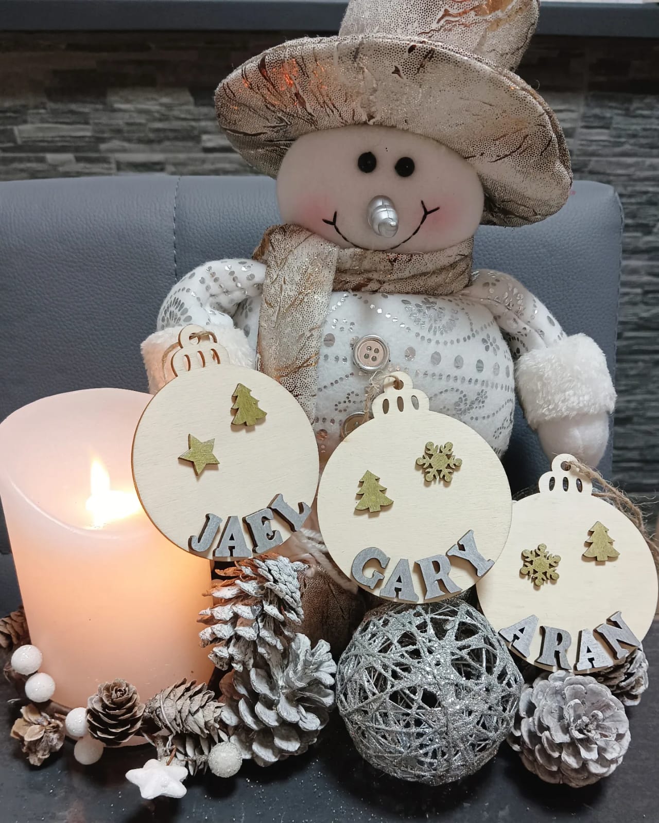 Bolas de Navidad de madera