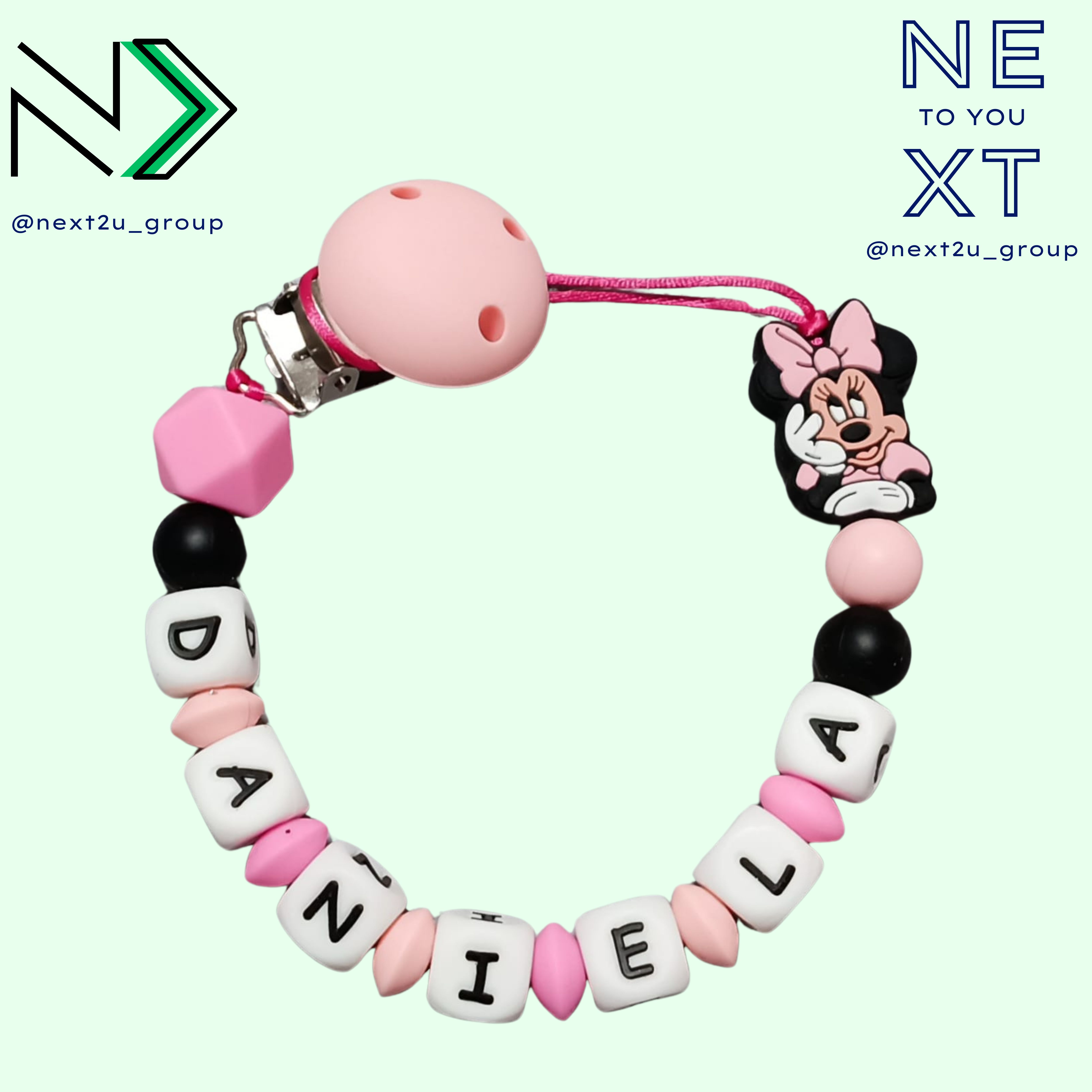 Chupetero de silicona Mickey & Minnie