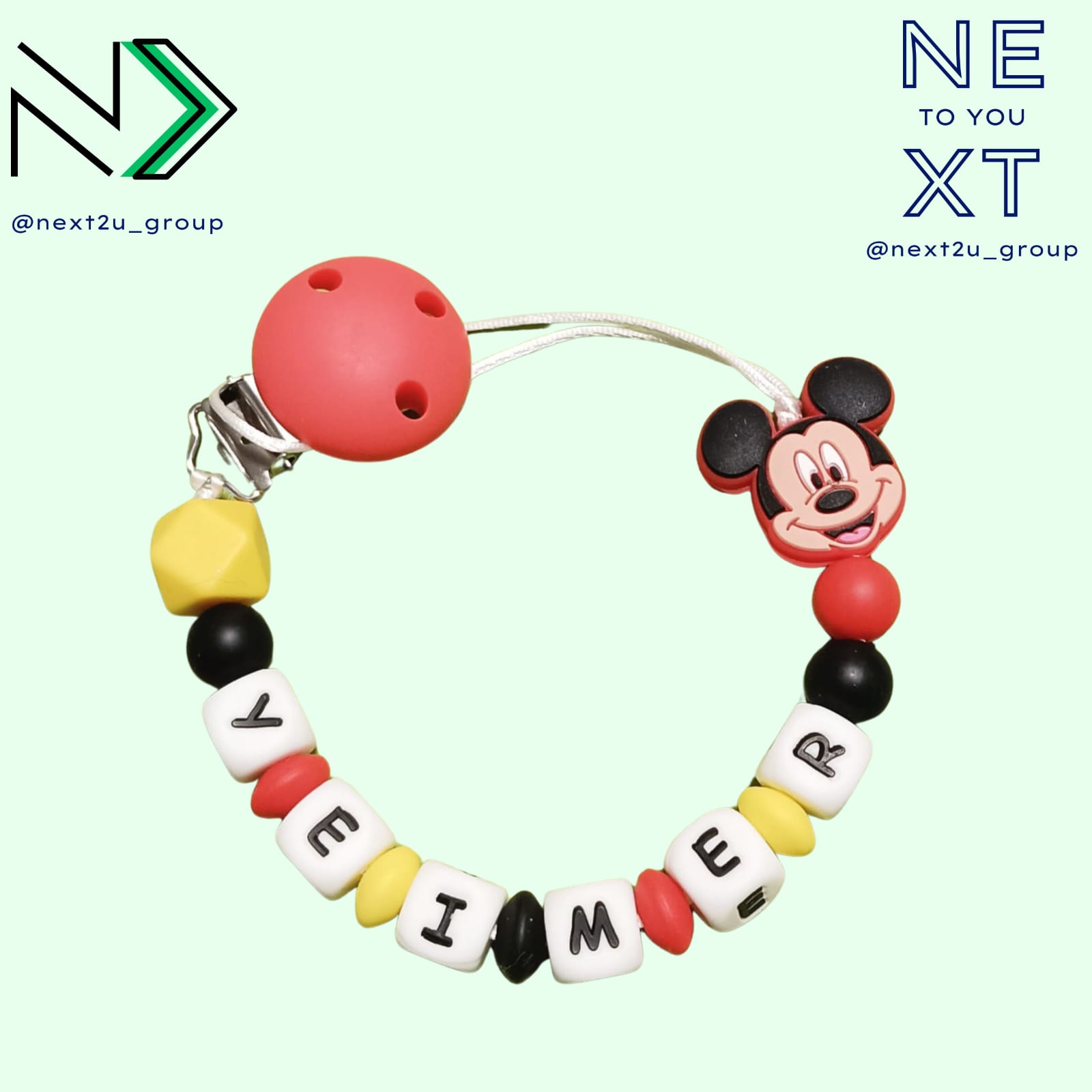 Chupetero de silicona Mickey & Minnie