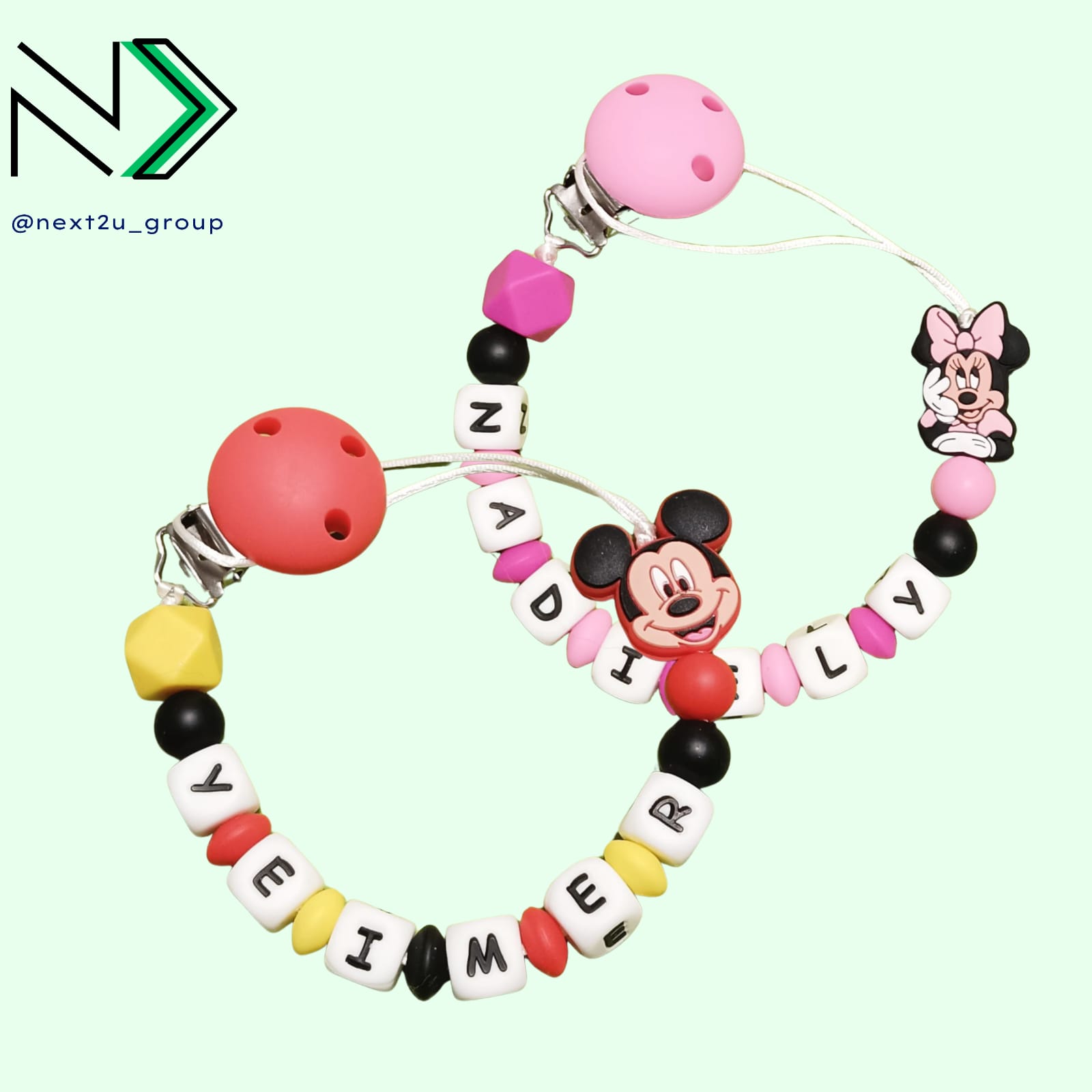 Chupetero de silicona Mickey & Minnie