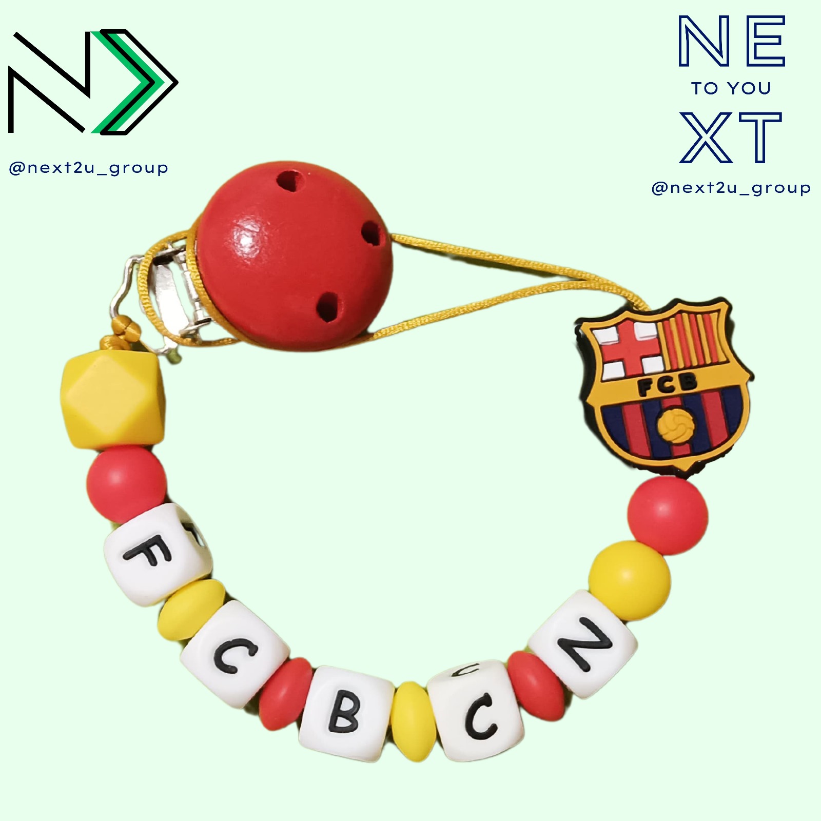 Chupetero de silicona Barça