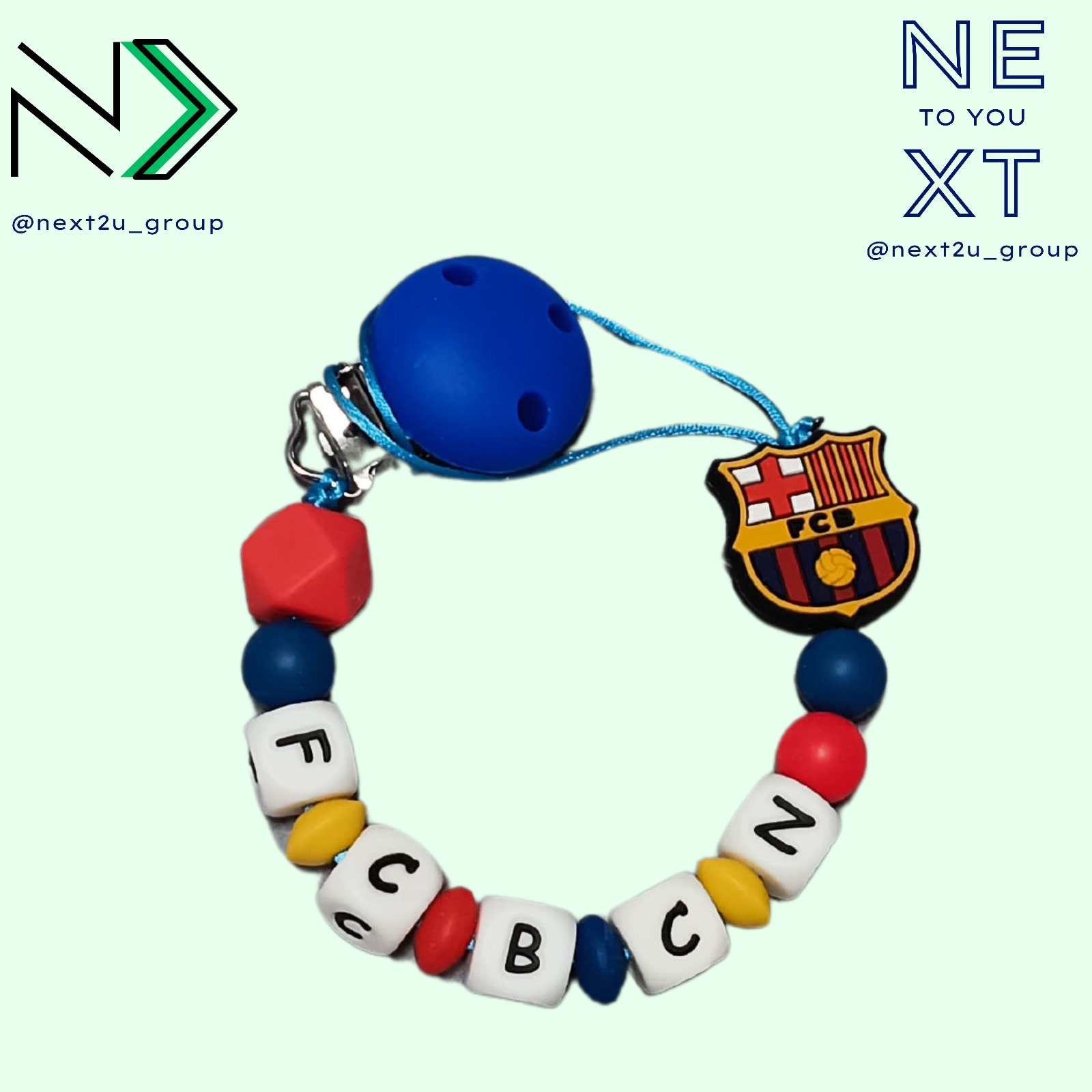 Chupetero de silicona Barça