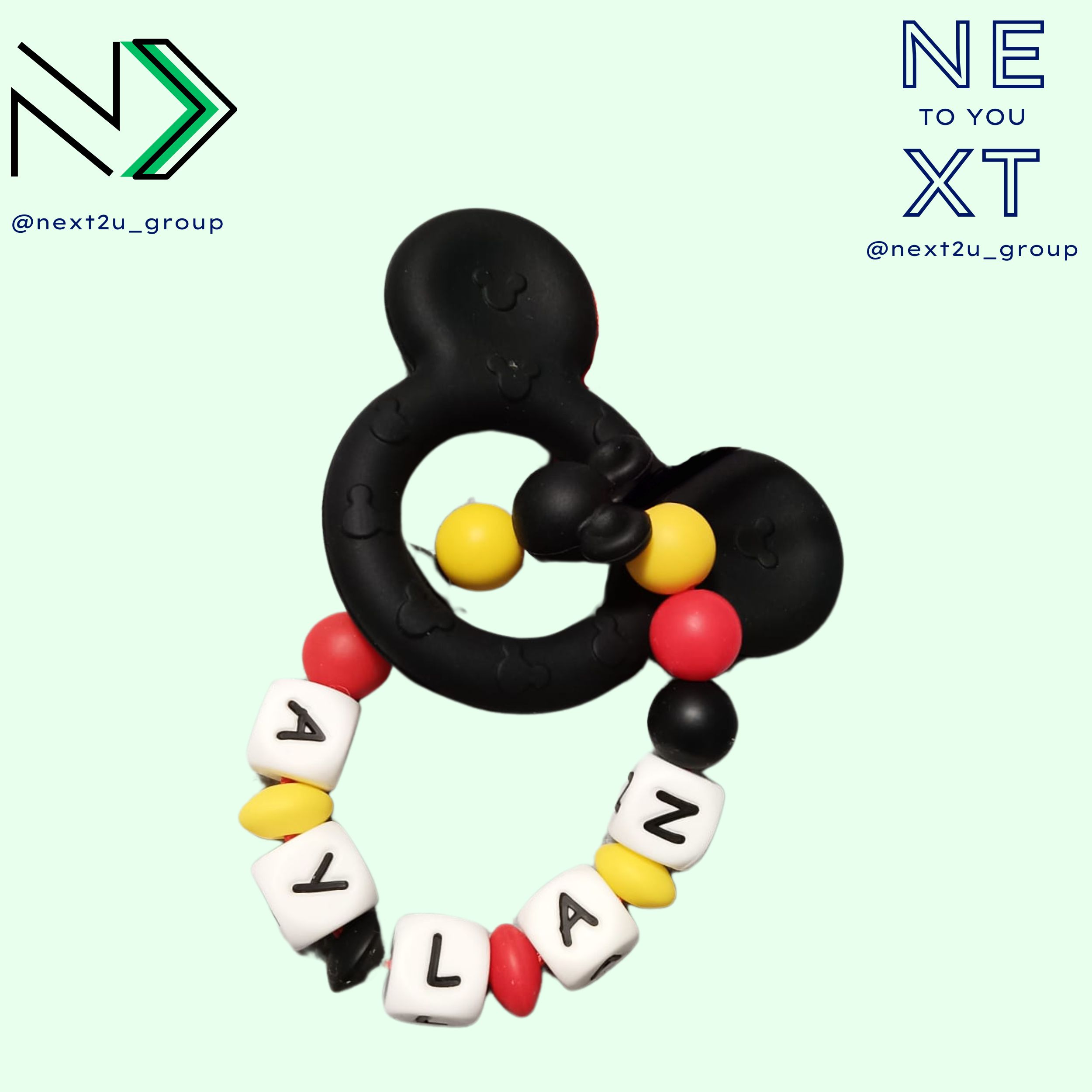 Pack descuento Mordedor+Chupetero de silicona Mickey & Minnie