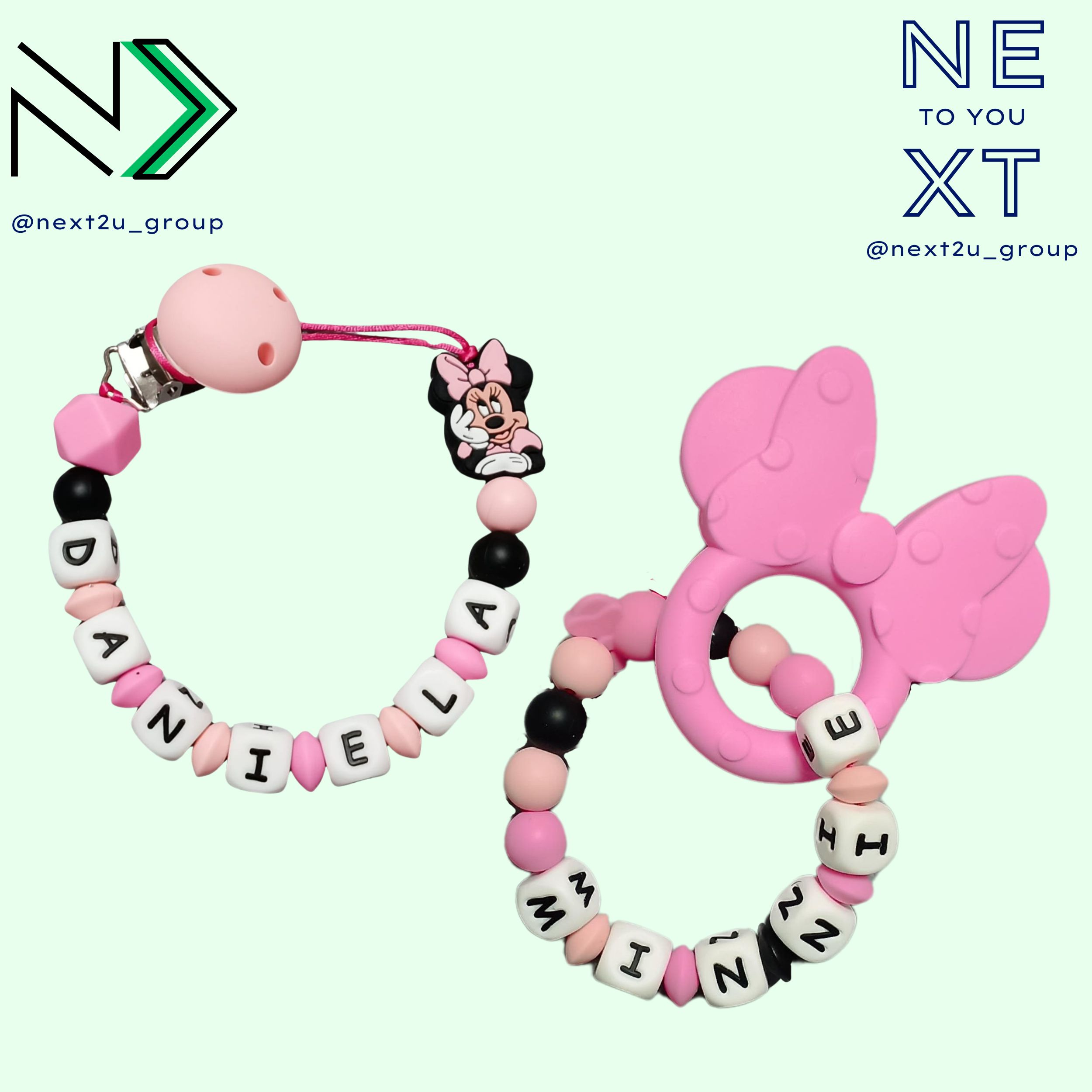 Pack descuento Mordedor+Chupetero de silicona Mickey & Minnie