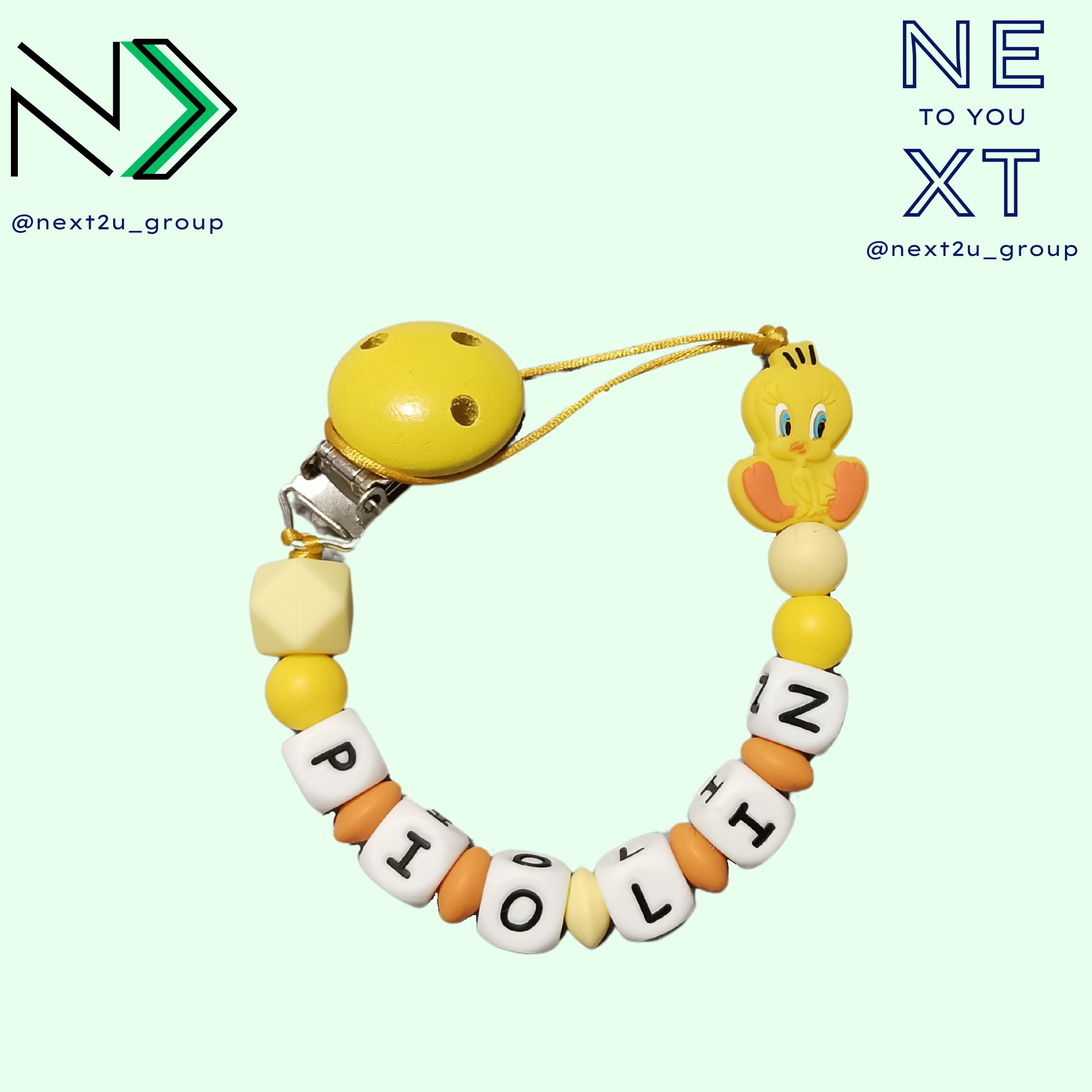 Chupetero de silicona Piolín