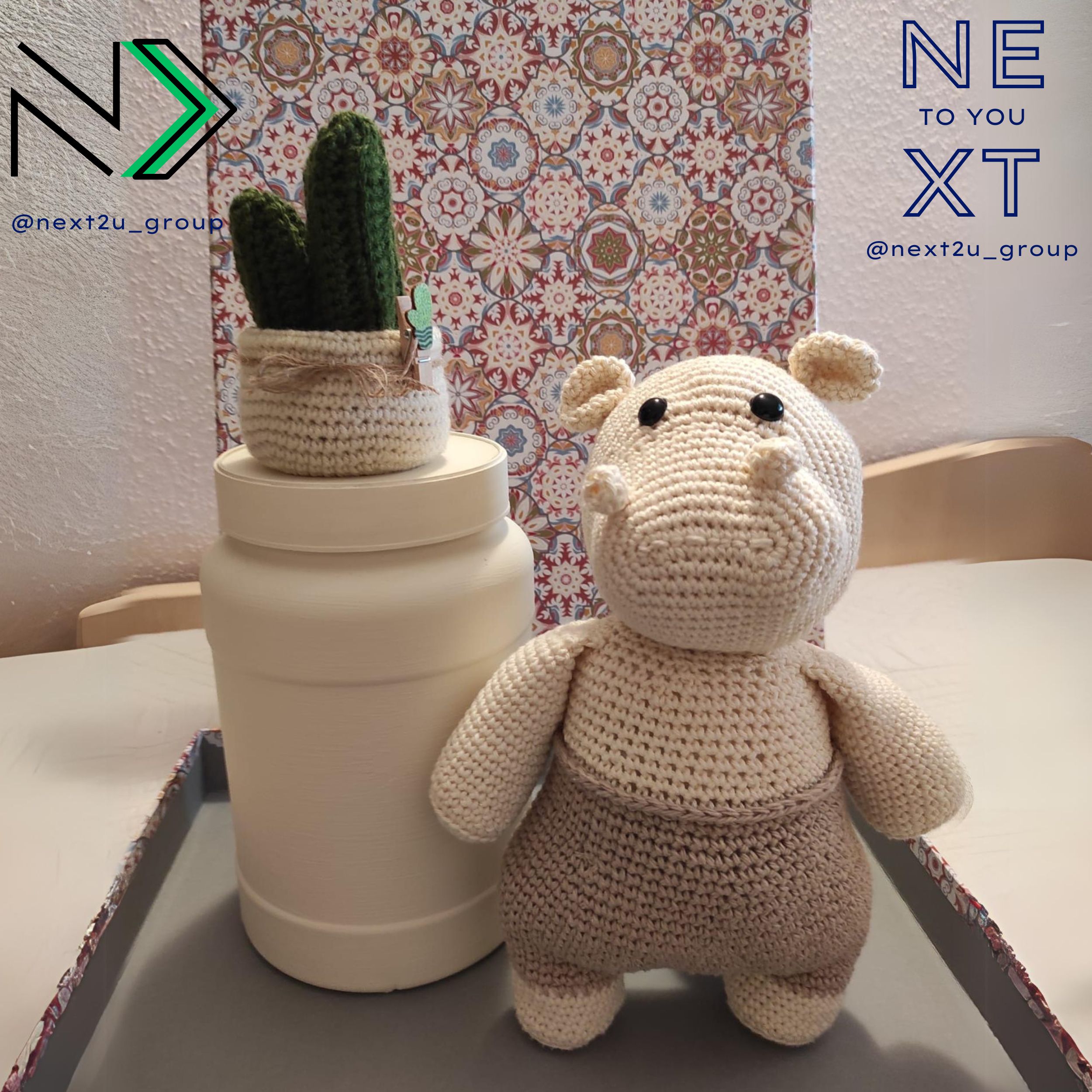 Amigurumi hipopótamo