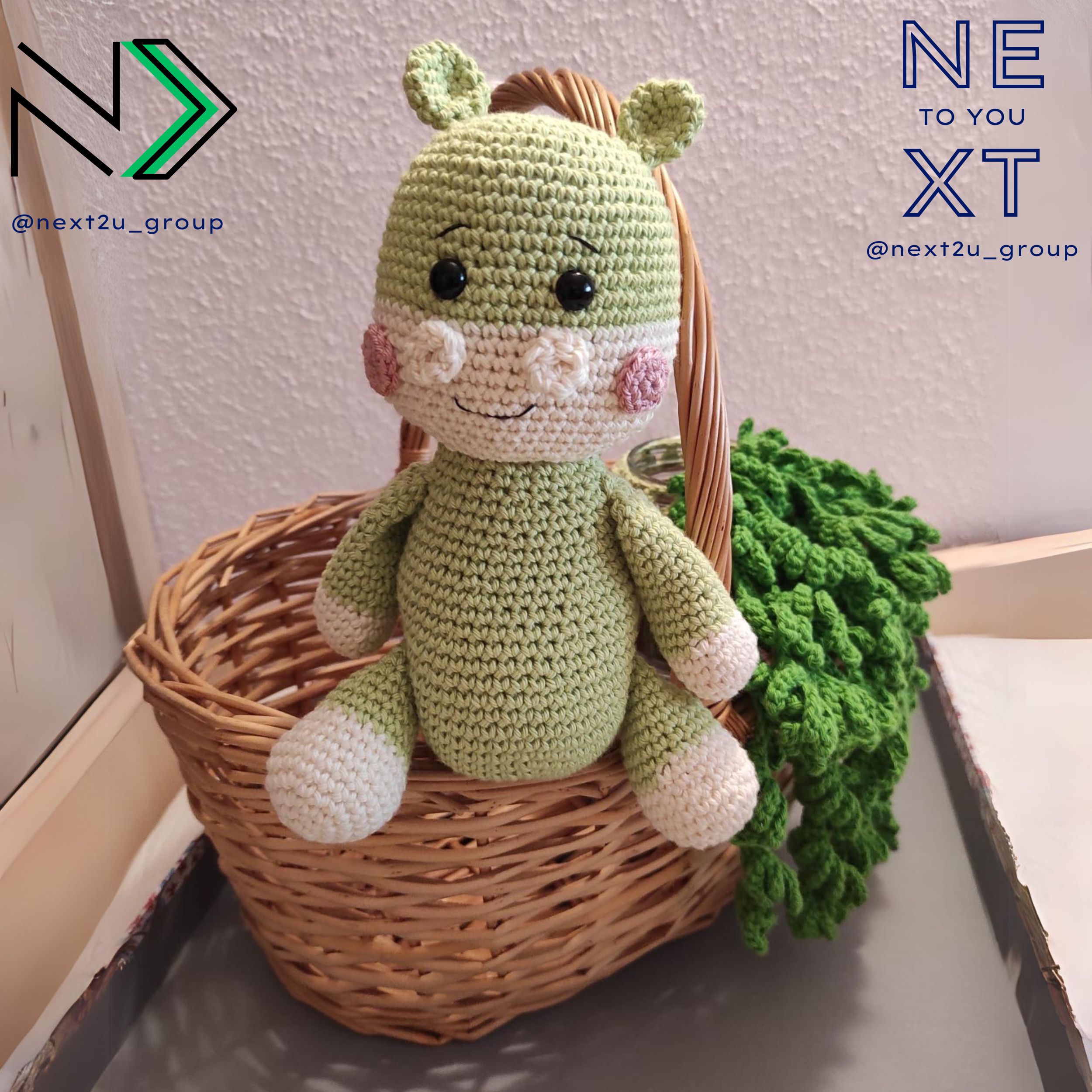 Amigurumi Dinosaurio verde