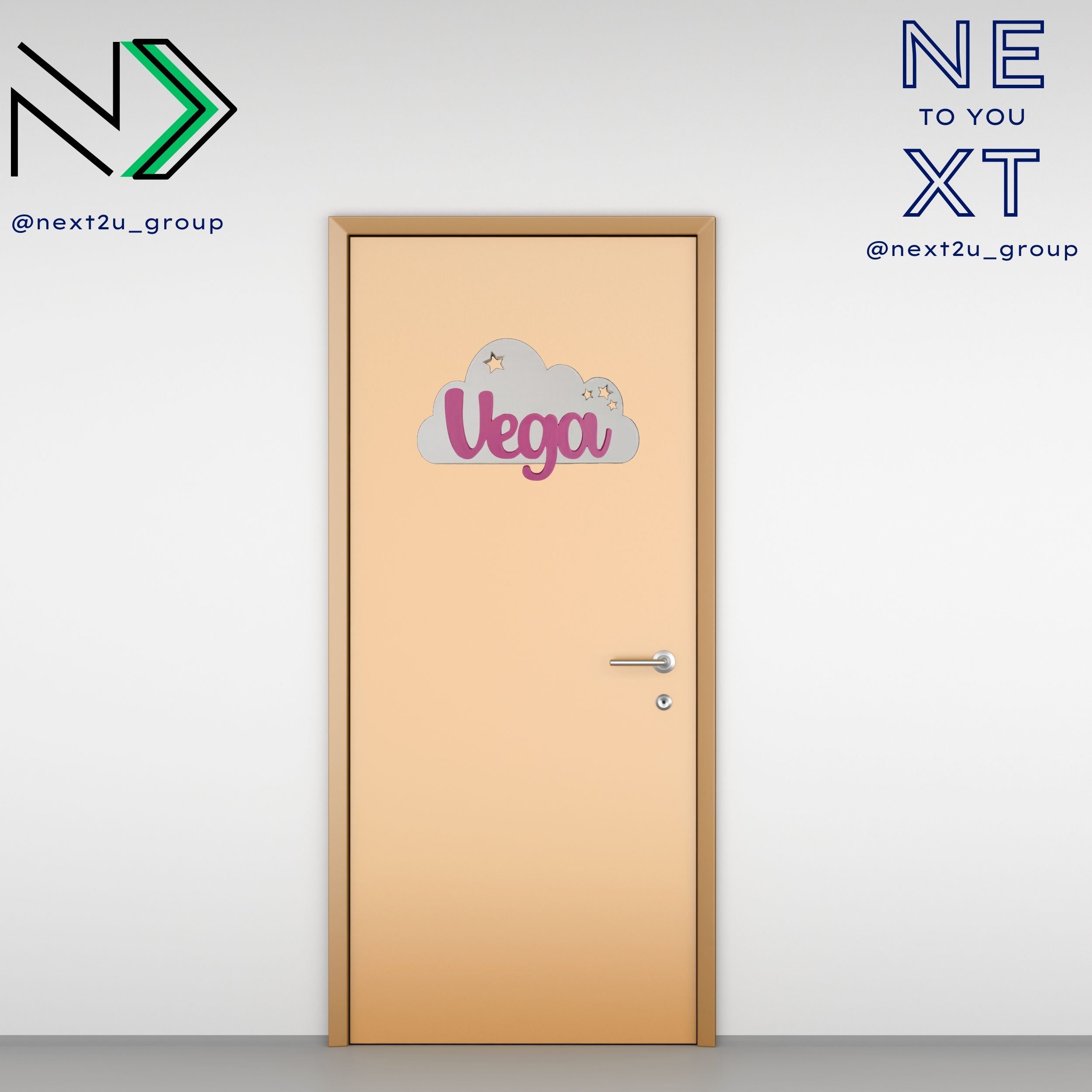 Nombre y figura de madera