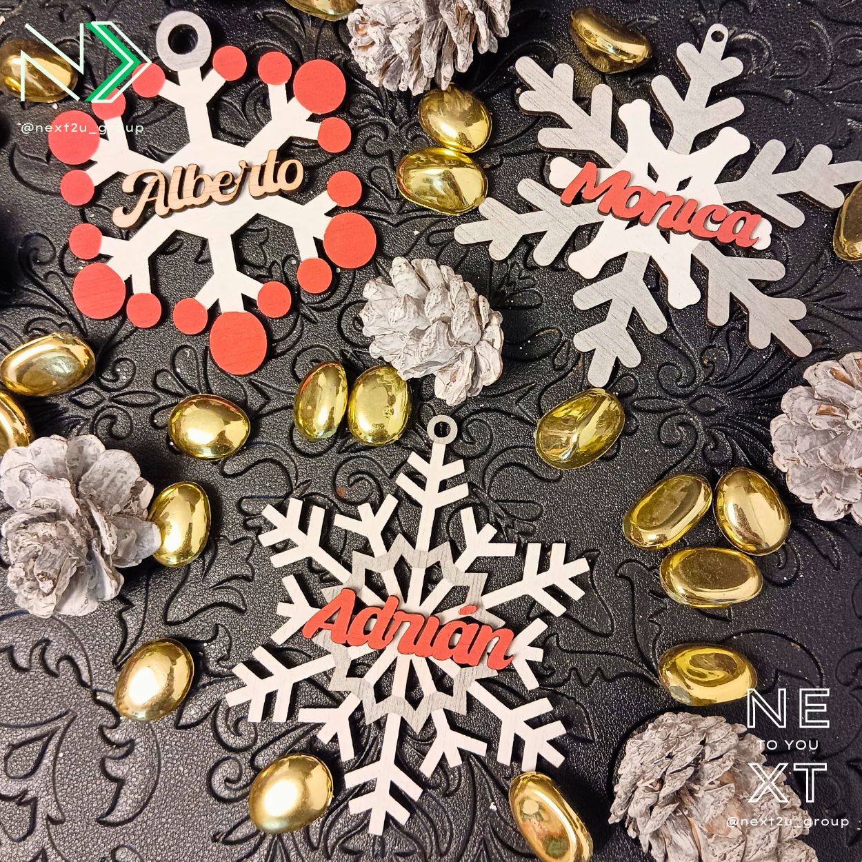 Bola de Navidad - Copo de Nieve colorido