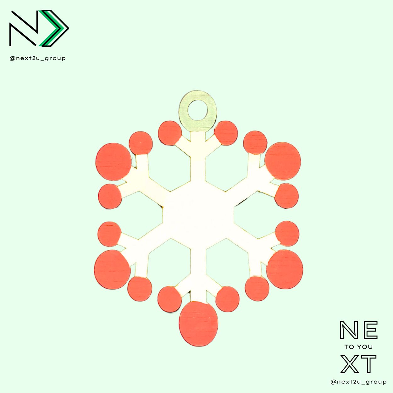 Bola de Navidad - Copo de Nieve colorido