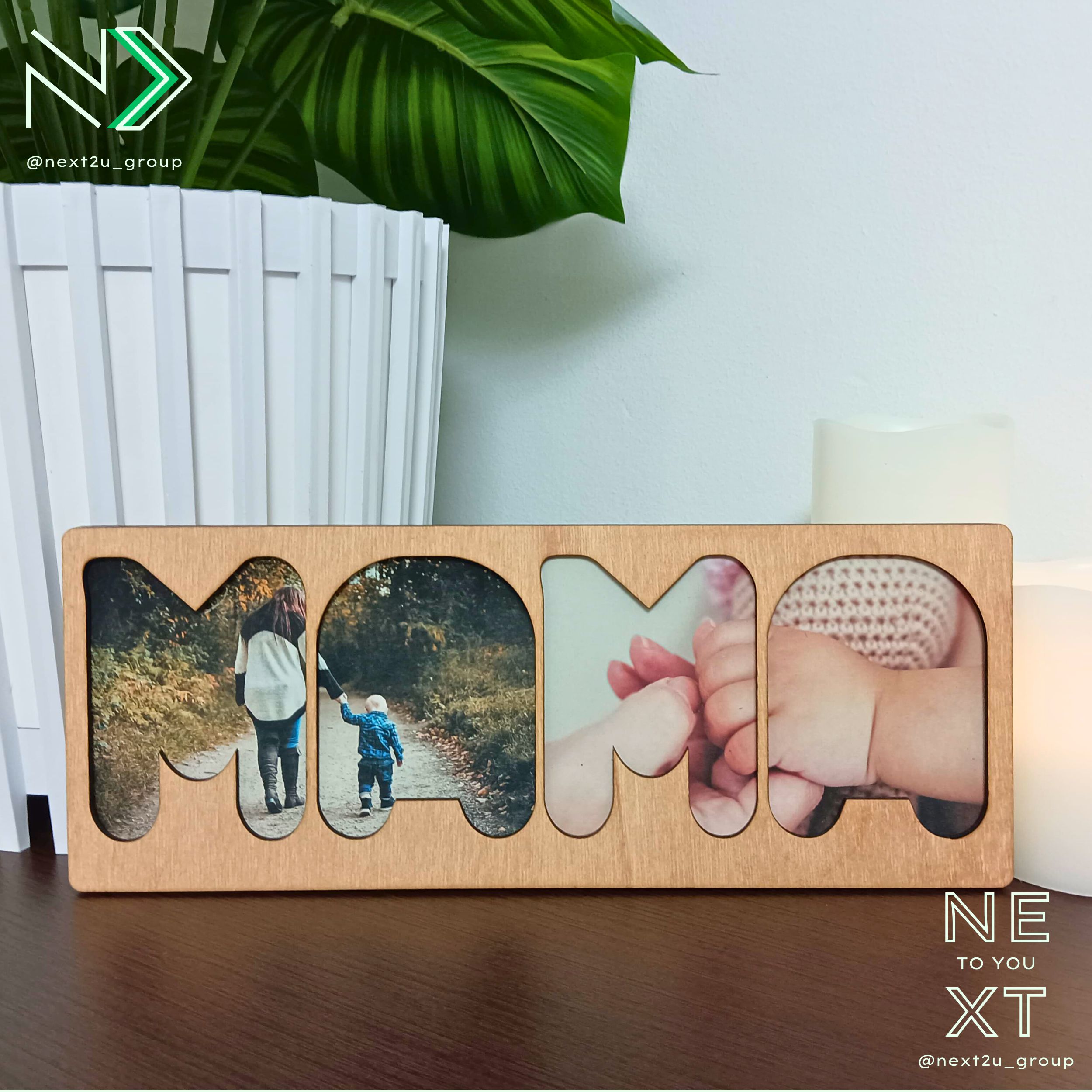 Portarretratos de madera