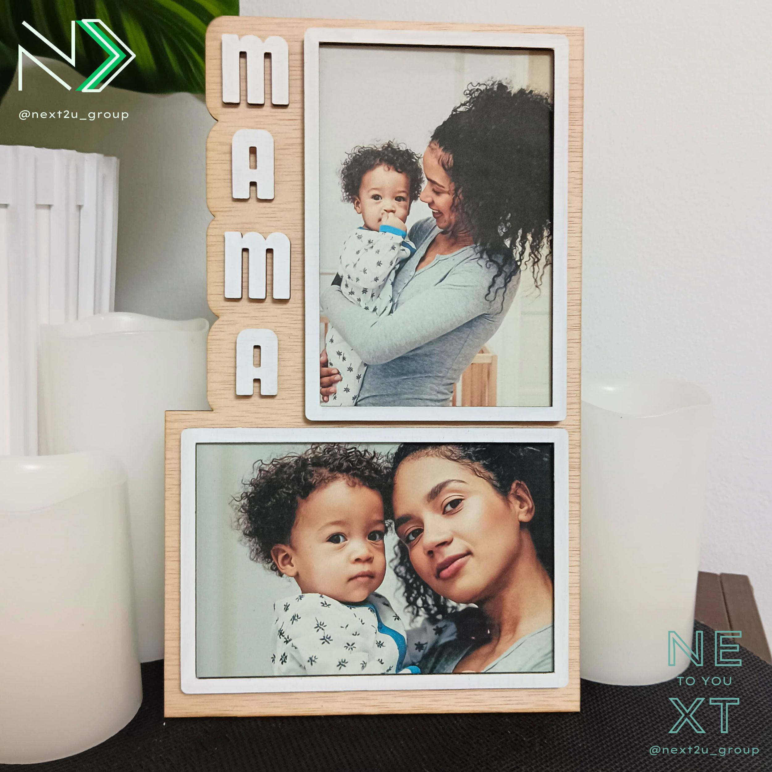 Portafotos de madera 'MAMÁ'