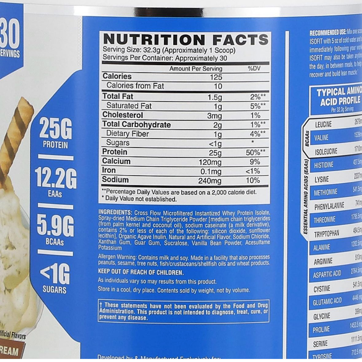 Isofit (Whey Isolate) / Lactose Free