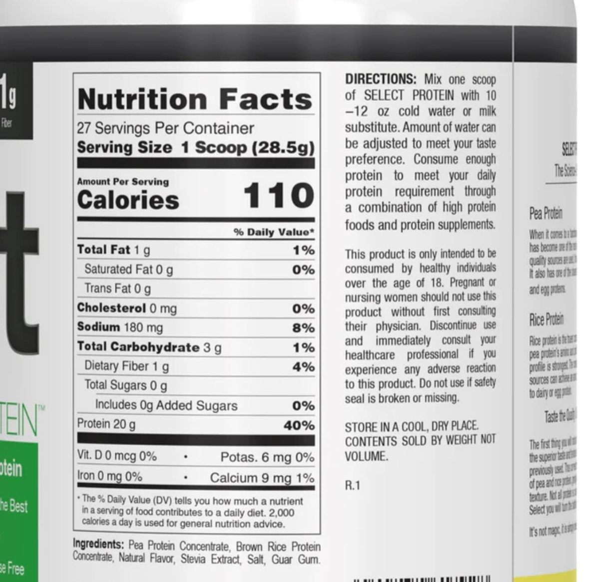 PES Science Select Vegan Protein 