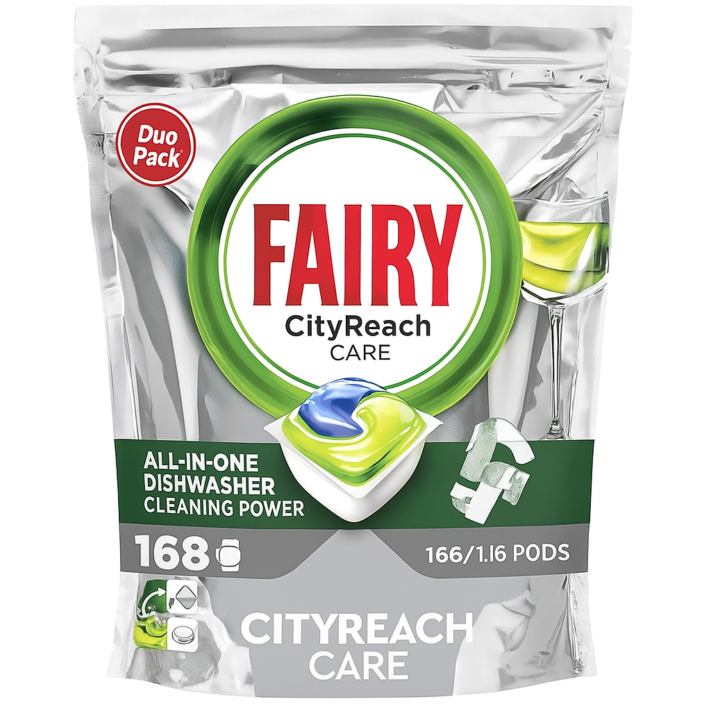 Fairy CityReach Care All-in-One Dishwasher Pods