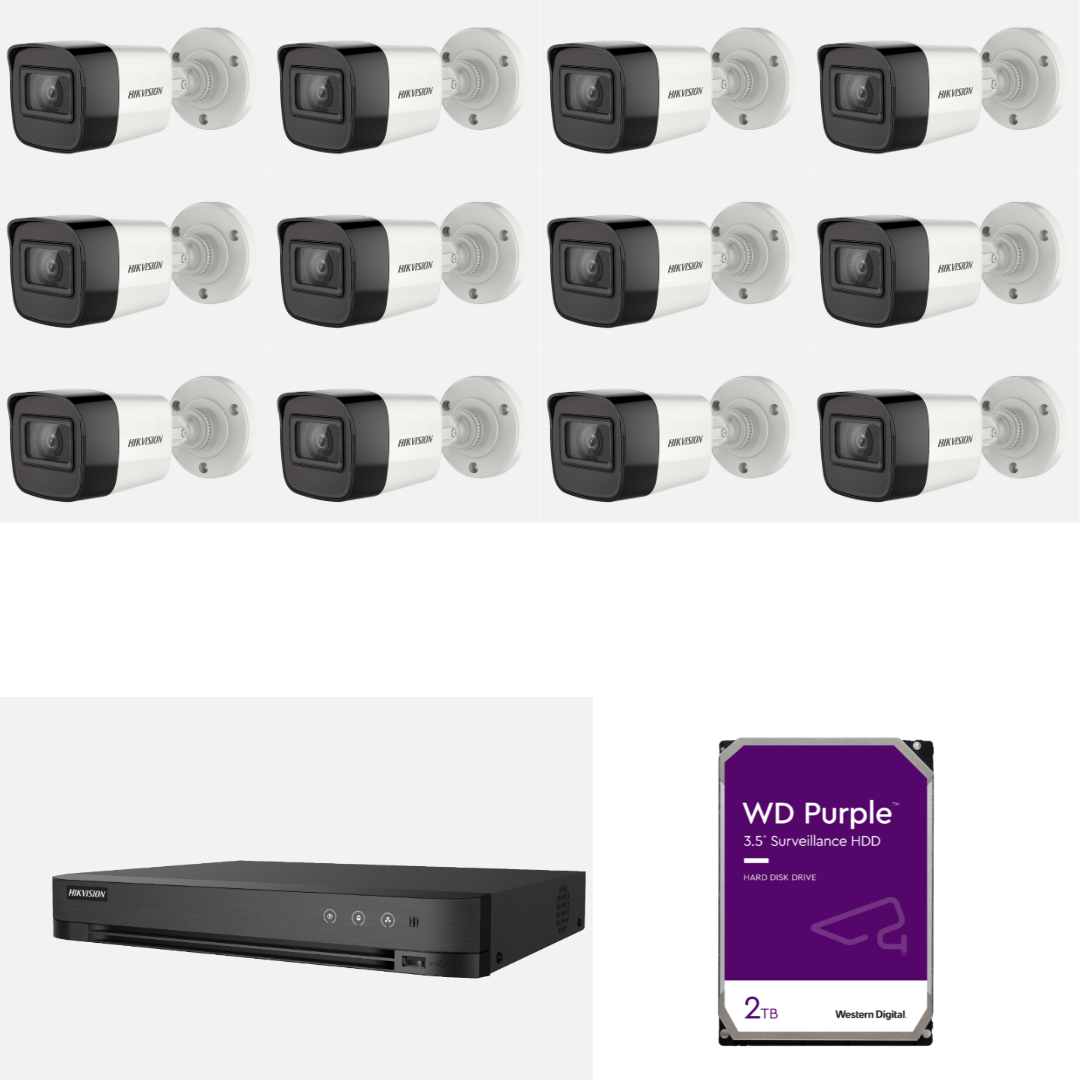 باقة 12 كاميرا رقمية هيكفيجن دقة 5 ميجا