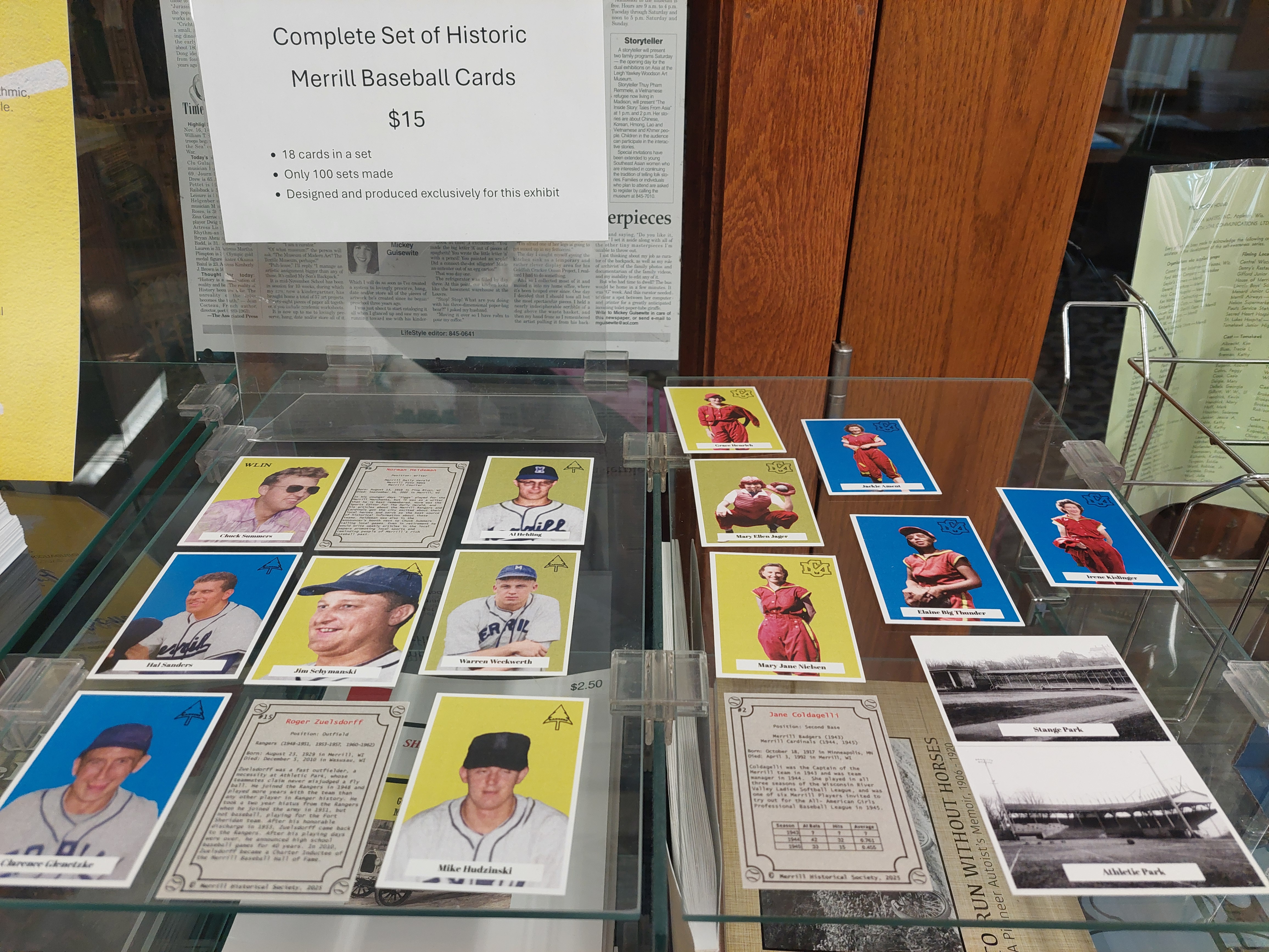 Historic Merrill Baseball Card Set