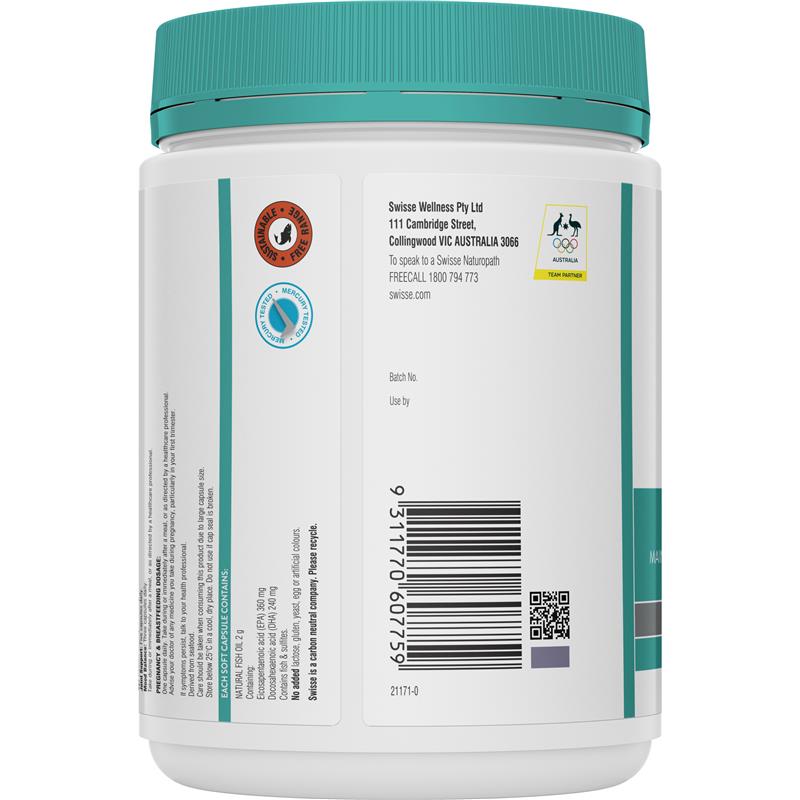 Swisse 无腥味鱼油 200粒