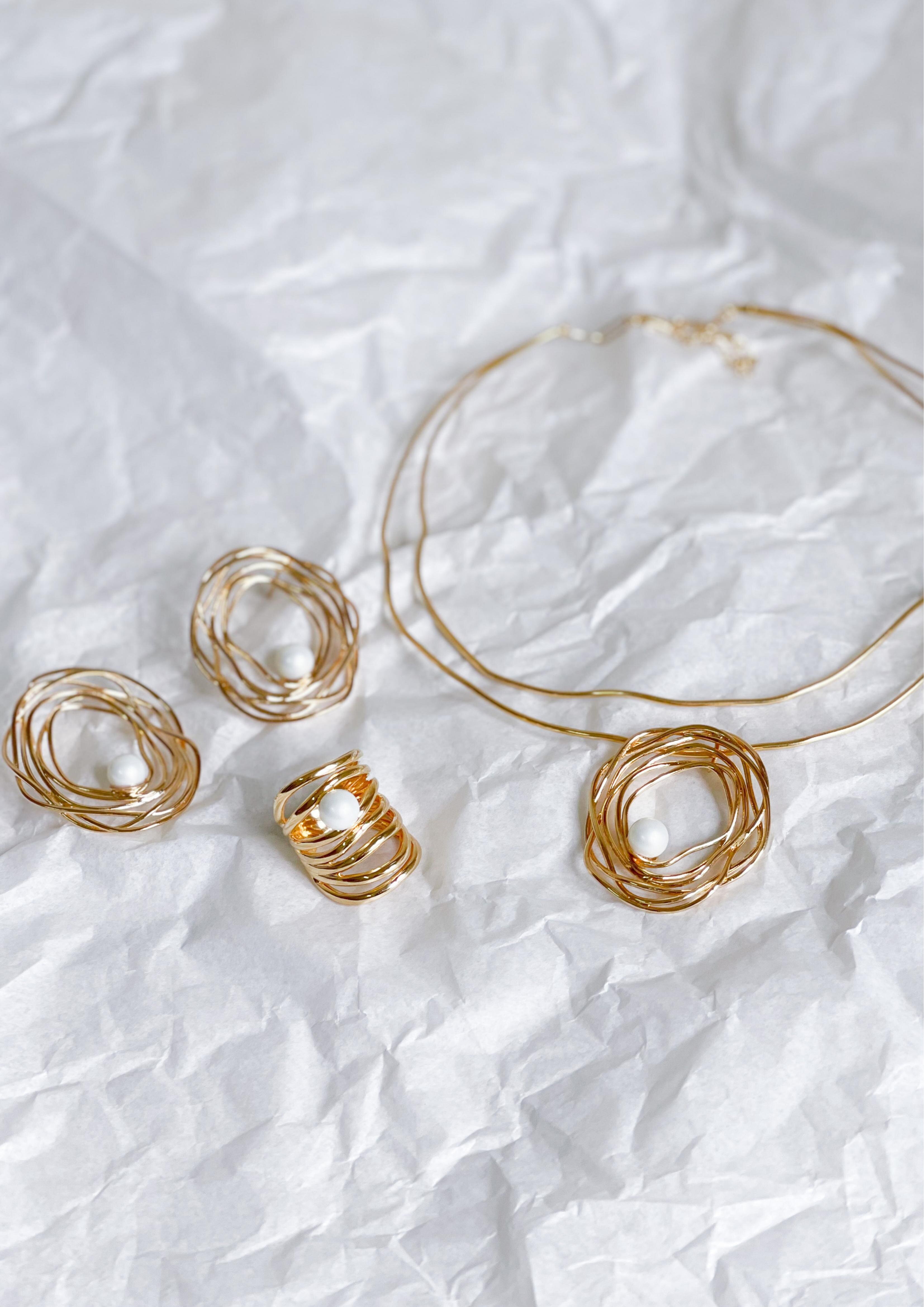 Conjunto Rústico com pérola