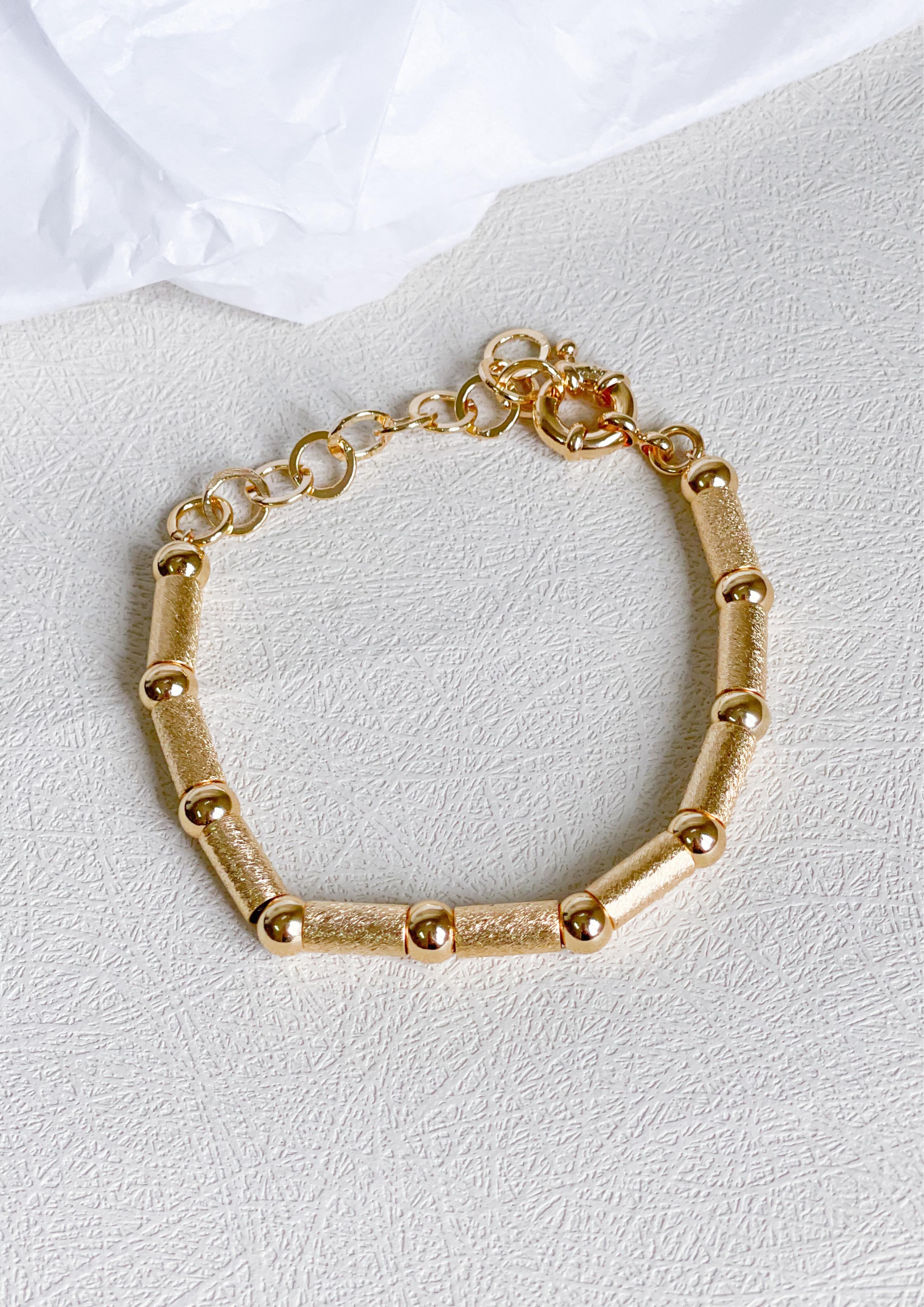 Pulseira de Canutilhos e Bolinhas