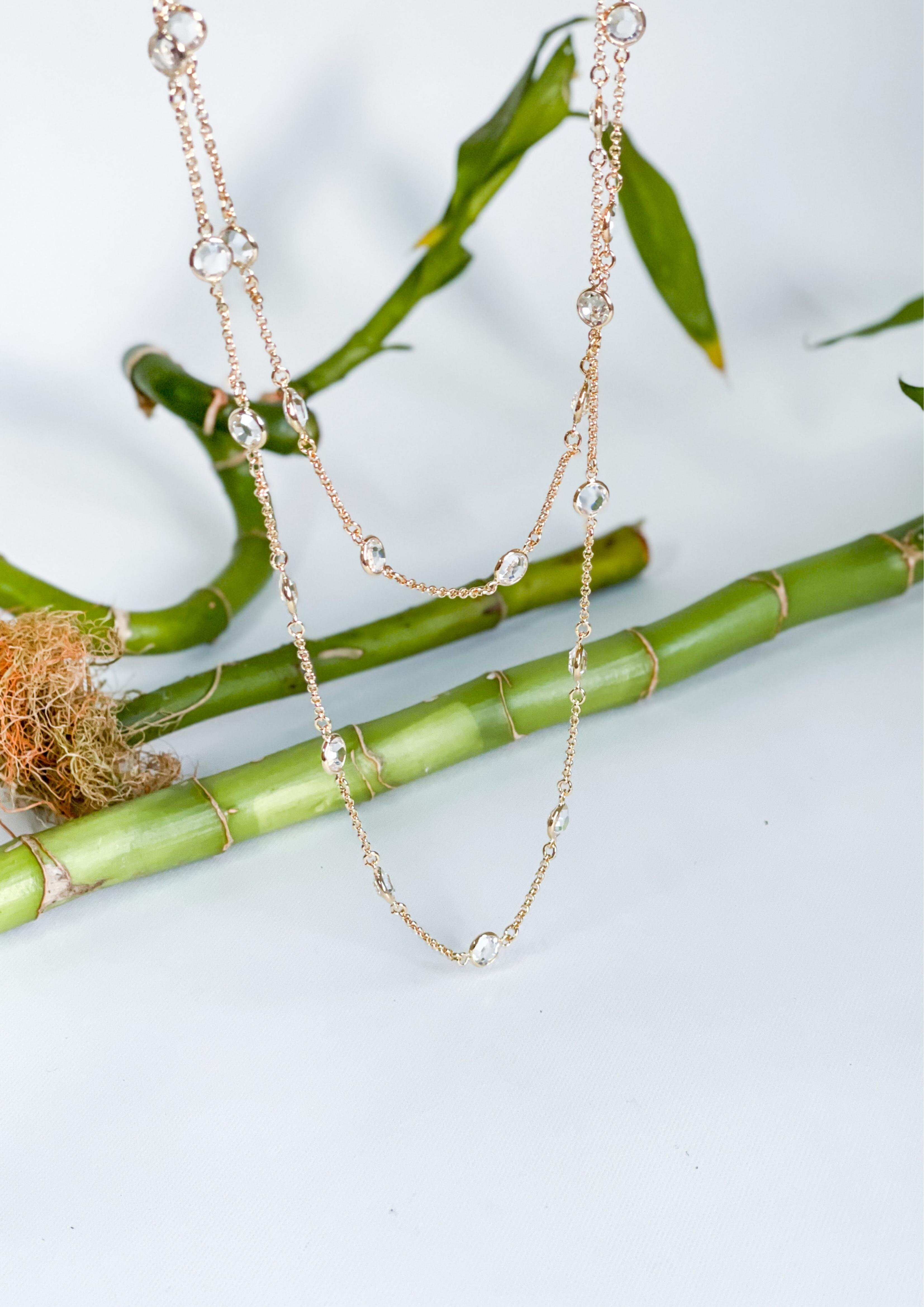 Colar Corrente com Cristais