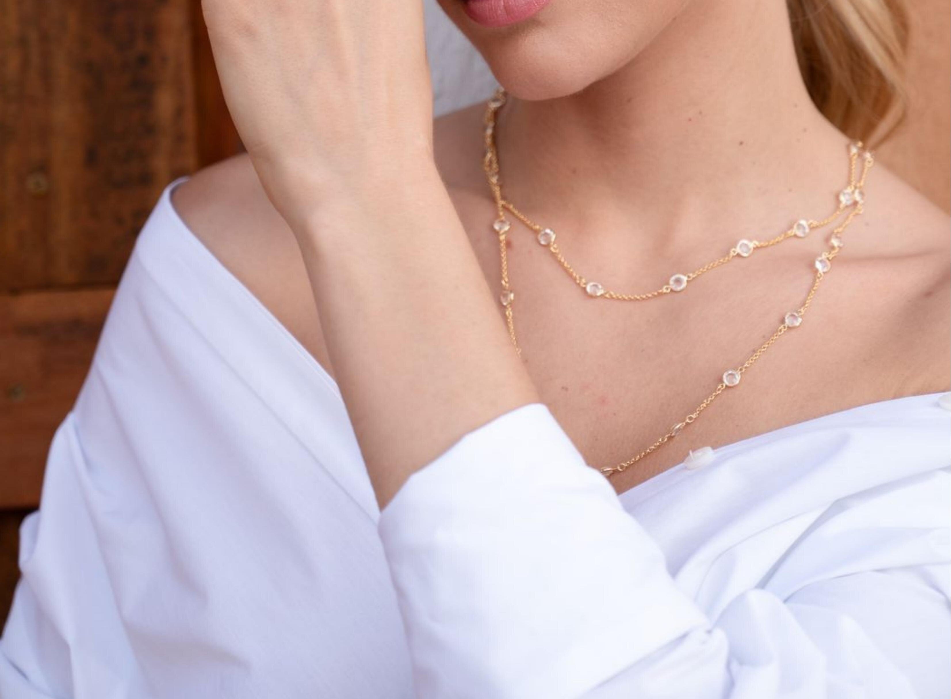 Colar Corrente com Cristais