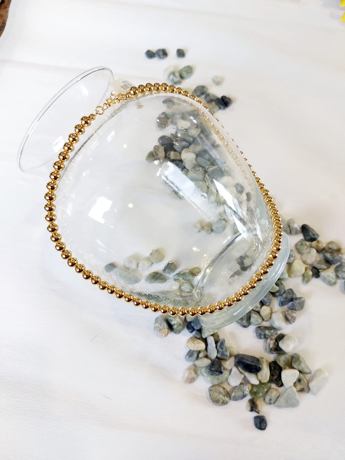 Colar de Bolas Dourado