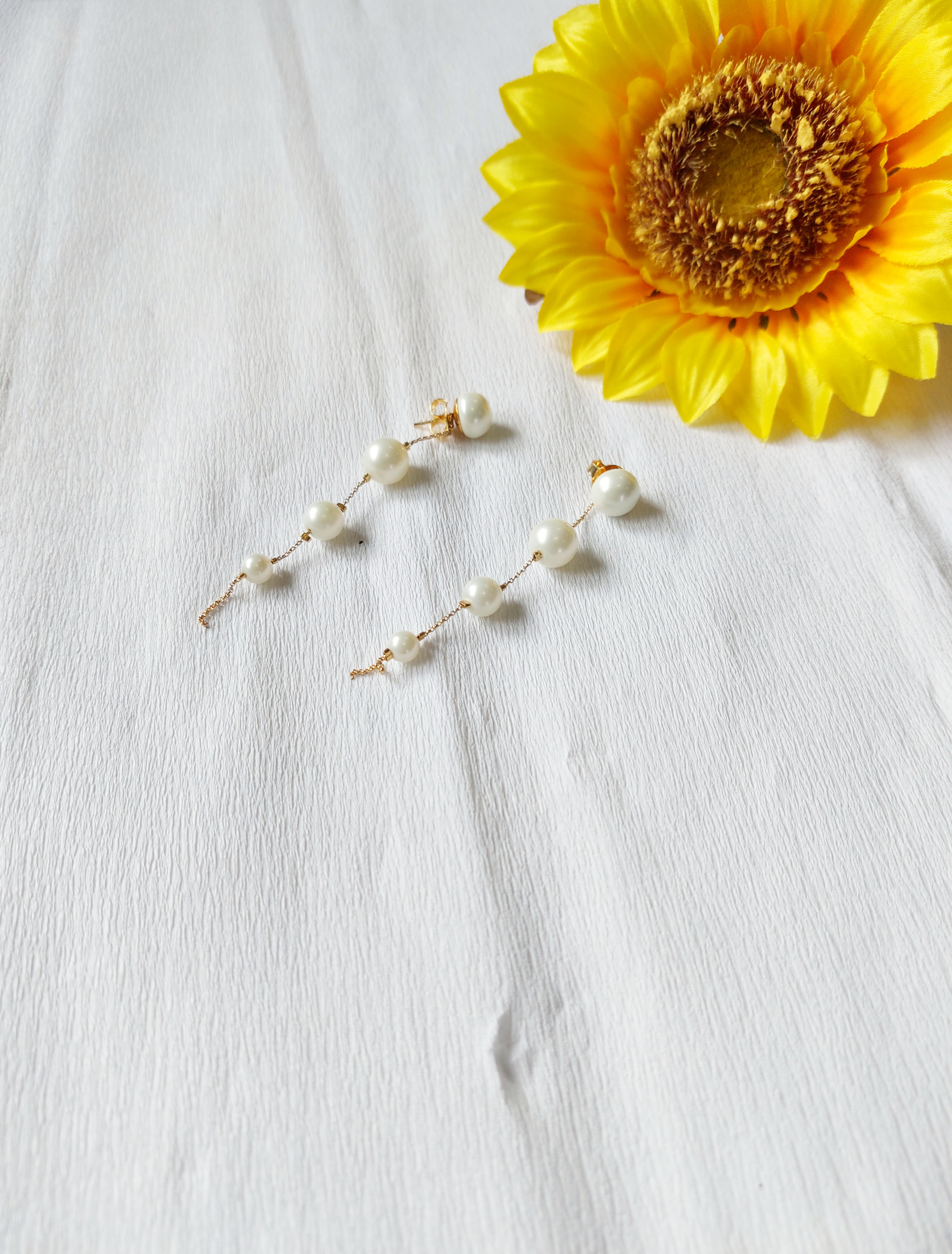 Brincos Cascata de Pérolas