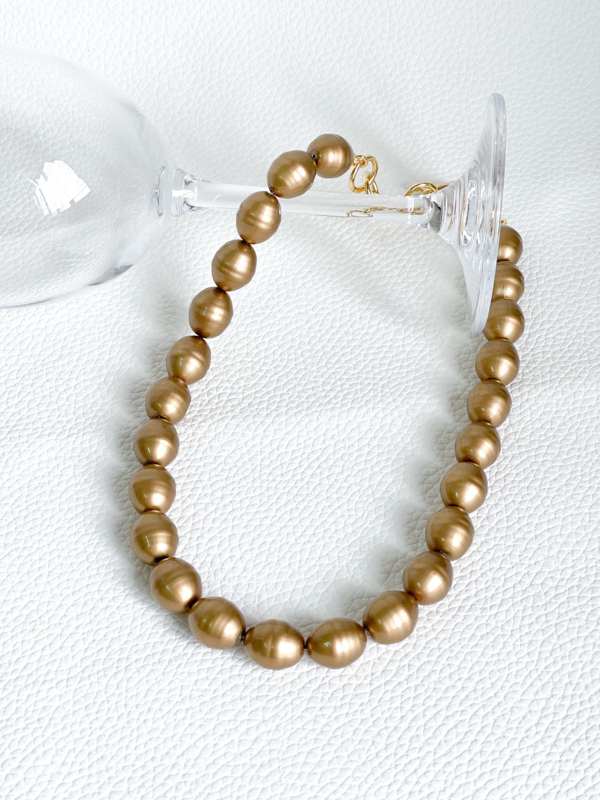 Colar Pérola Dourada