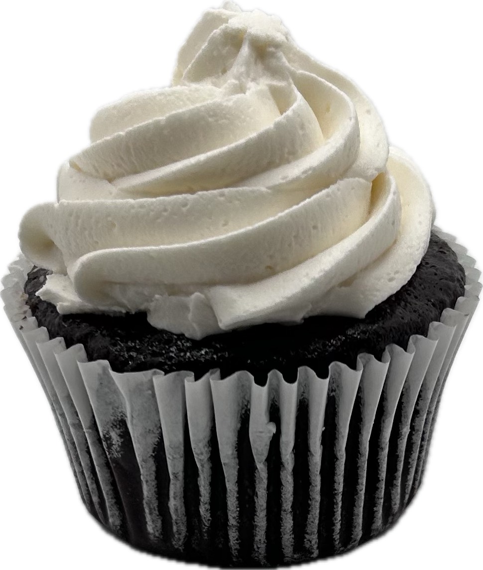 Chocolate Cupcakes with Vanilla Icing - 6 Cupcakes
