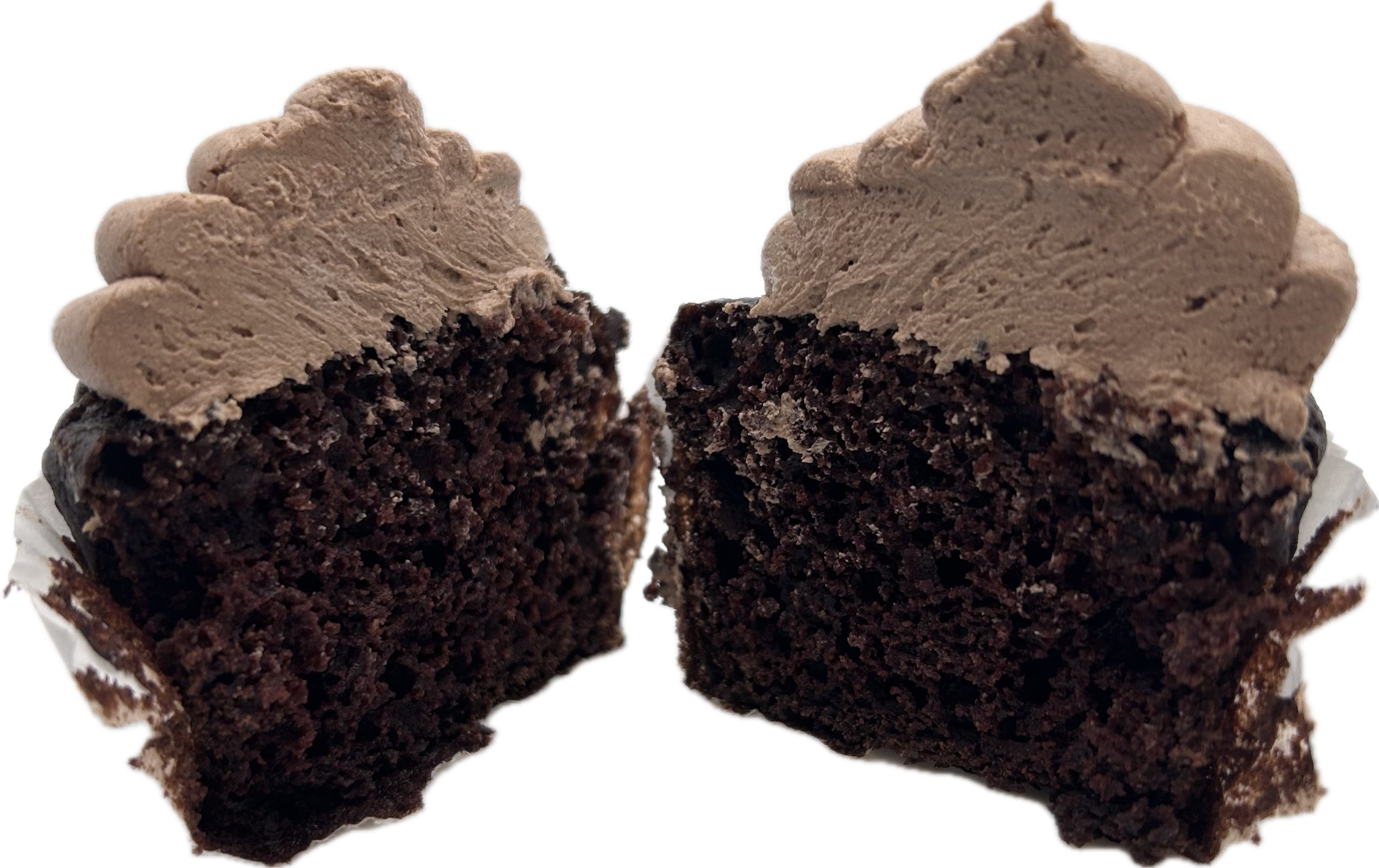 Chocolate Cupcakes with Vanilla Icing - 6 Cupcakes
