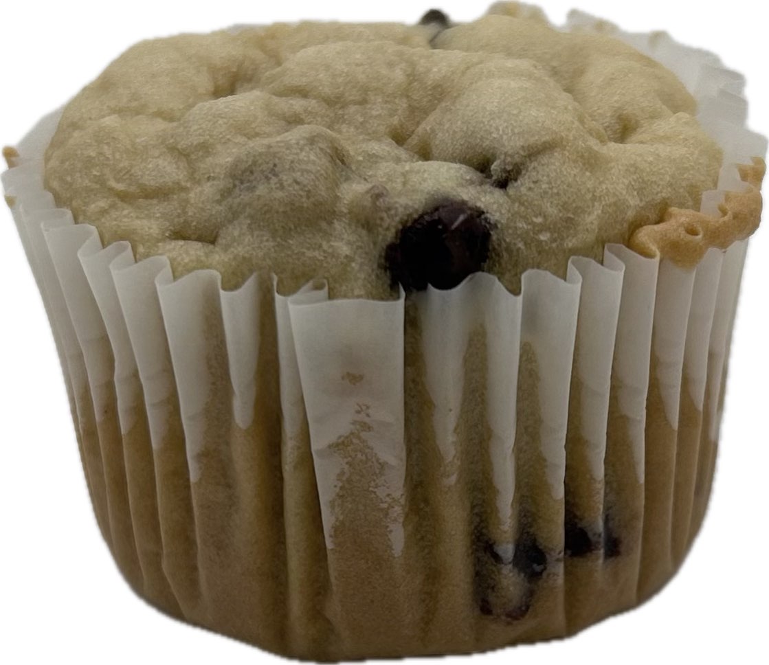 Chocolate Chip Muffins- 6 Standard Sized Muffins